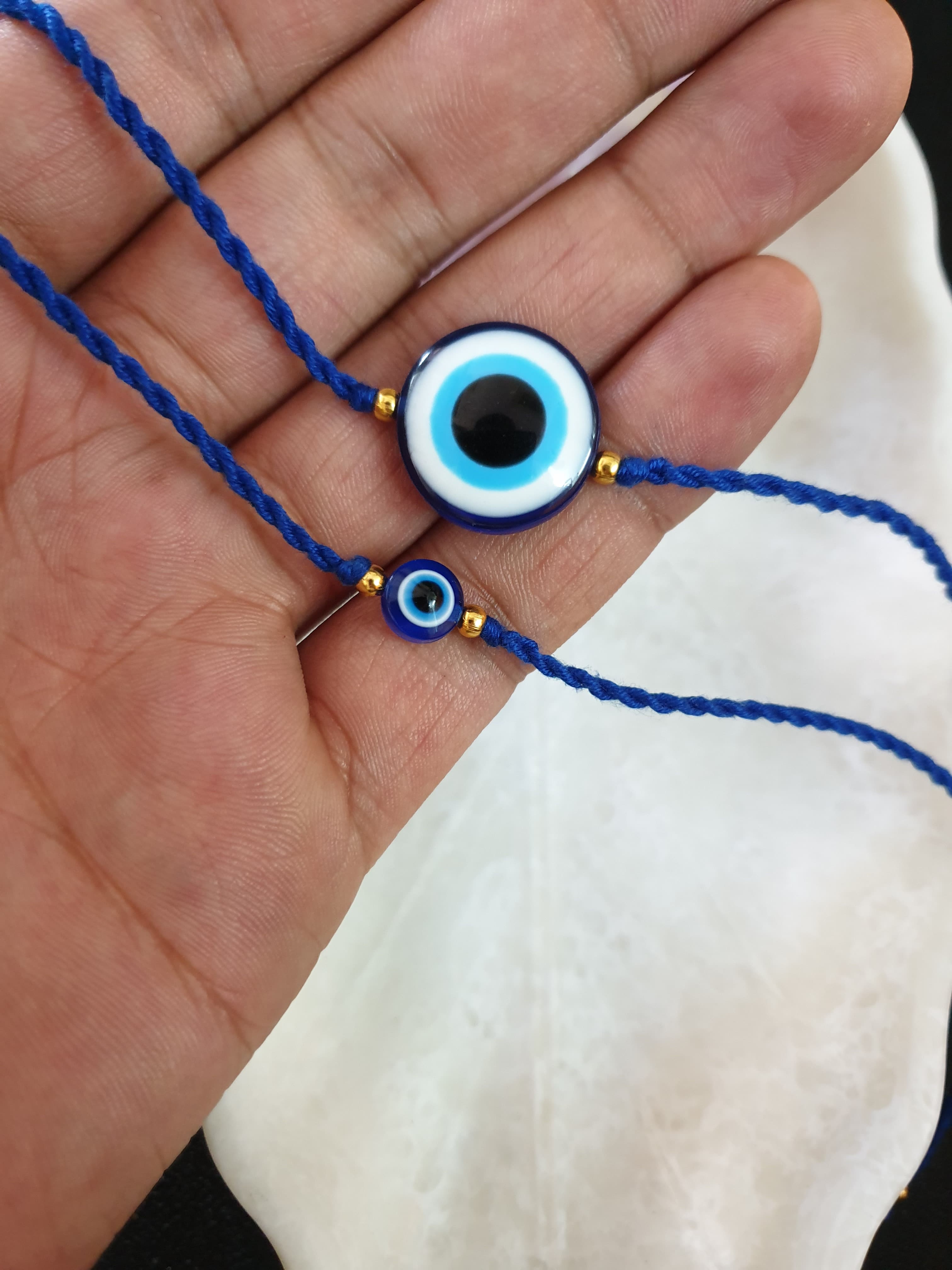 Mom and Baby Evil Eye Thread Tie Bracelet