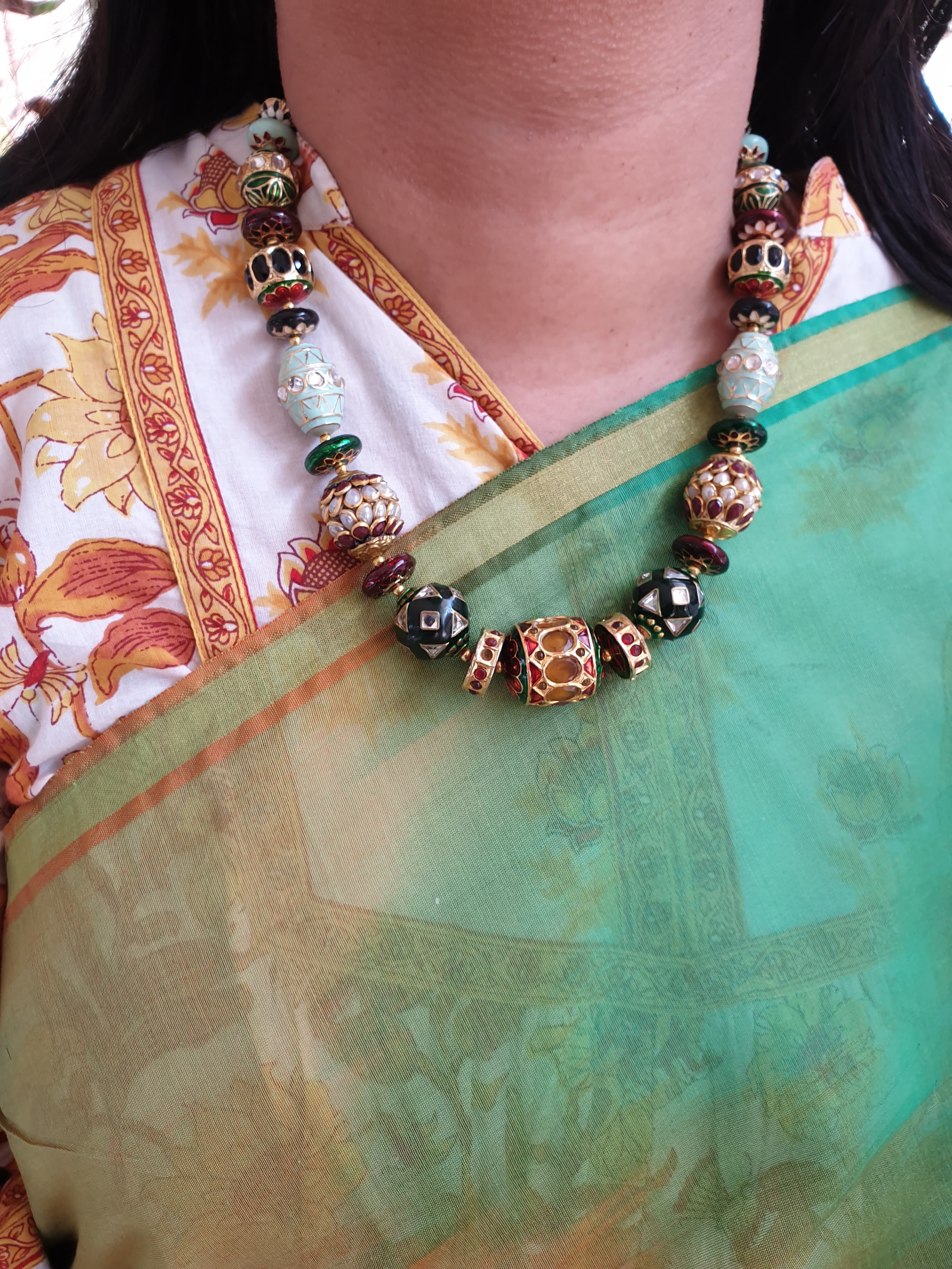 Jadau Meenakari Beaded Necklace