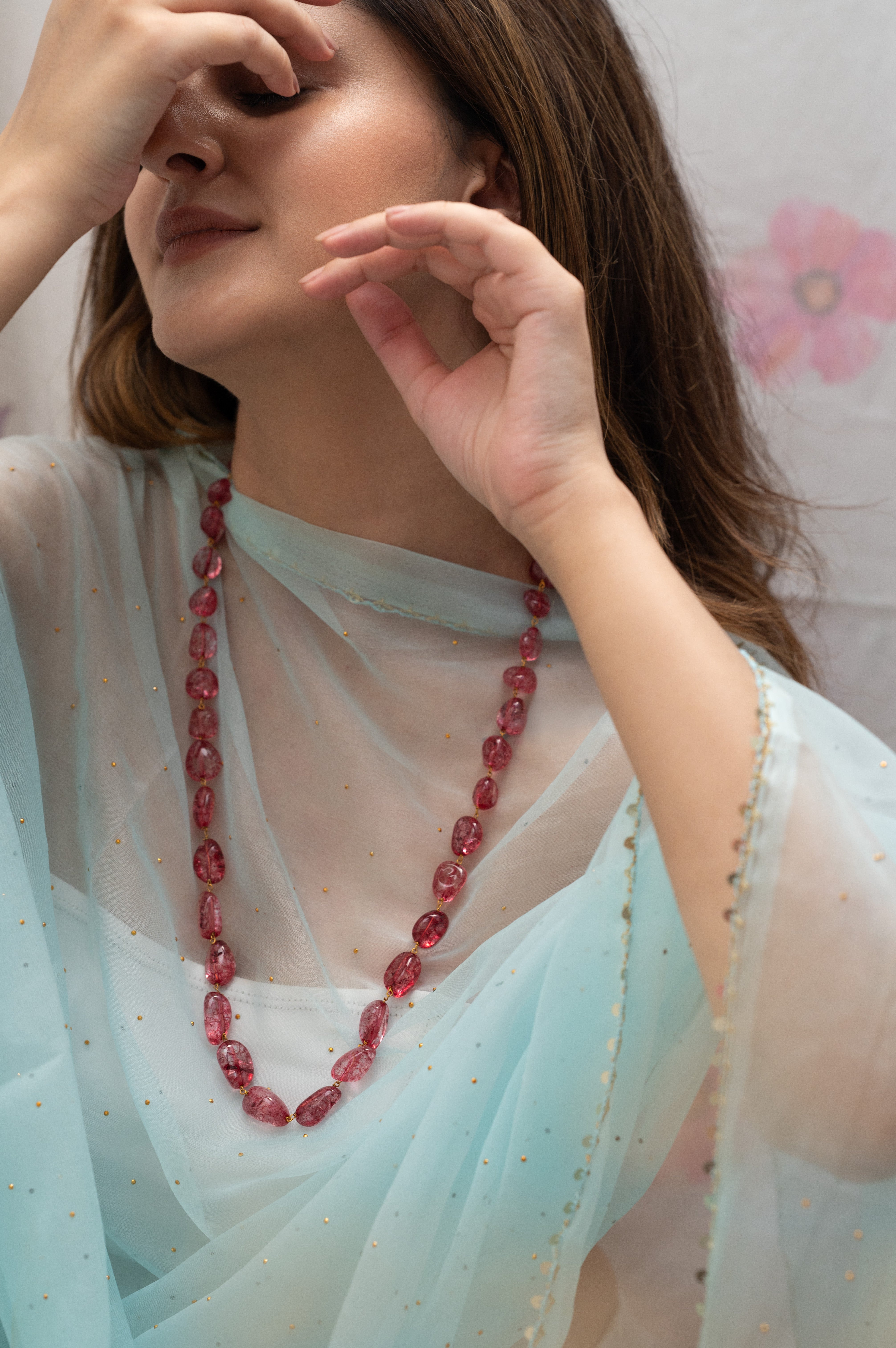 Tourmaline Color Single Layer Necklace