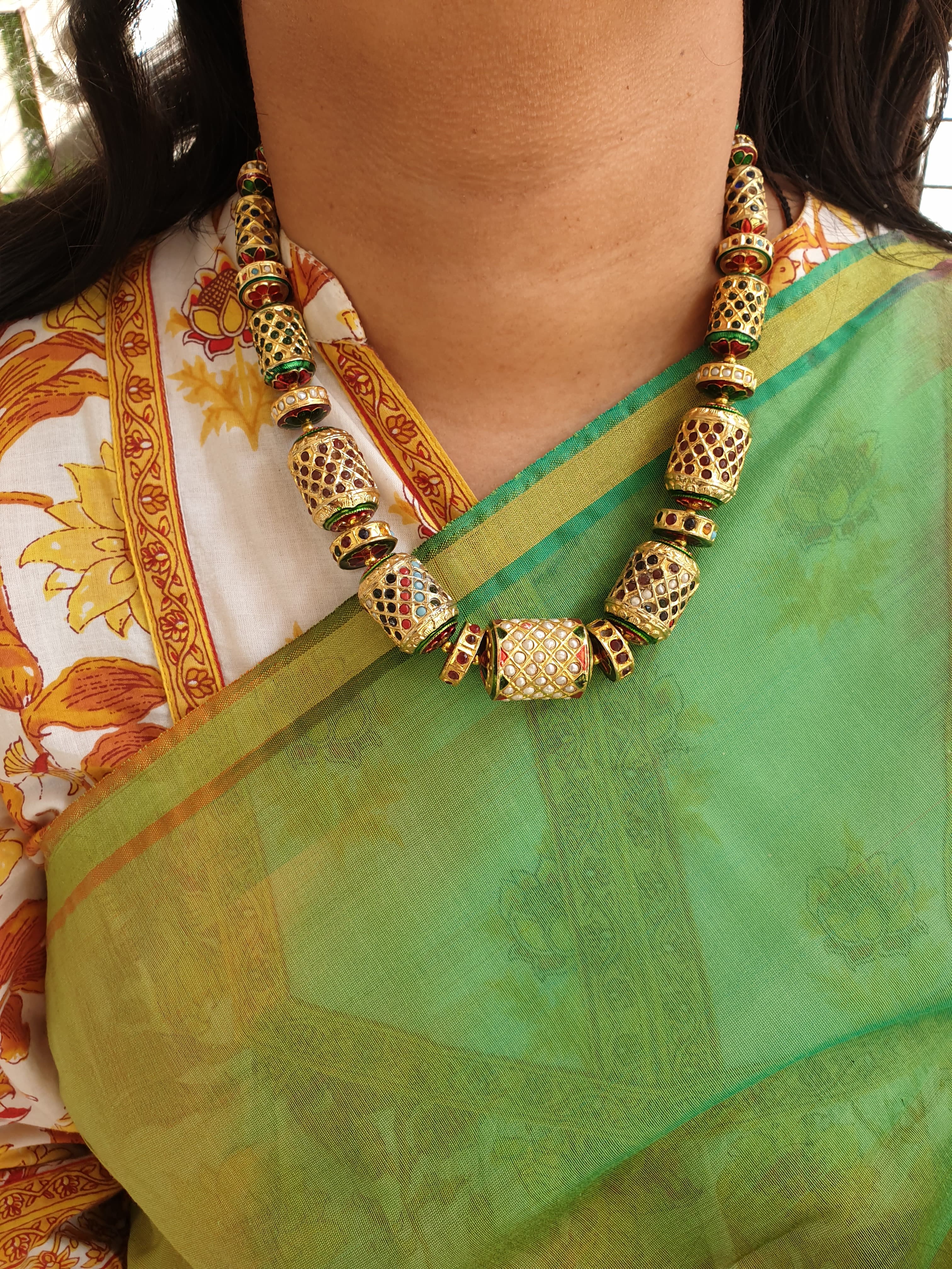 Navratana Jadau Beads Necklace