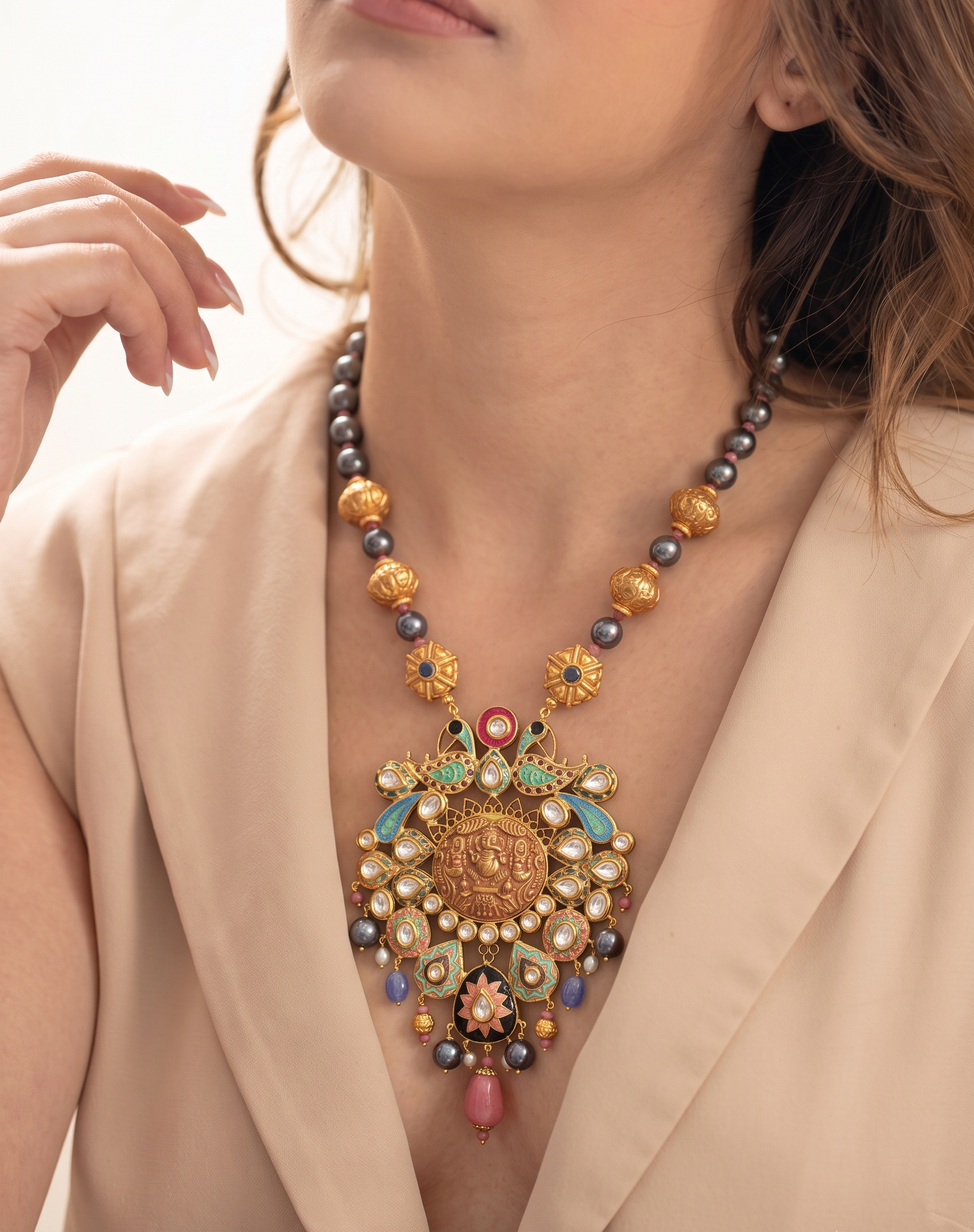 Helen Multicolor Fusion Pendant Necklace