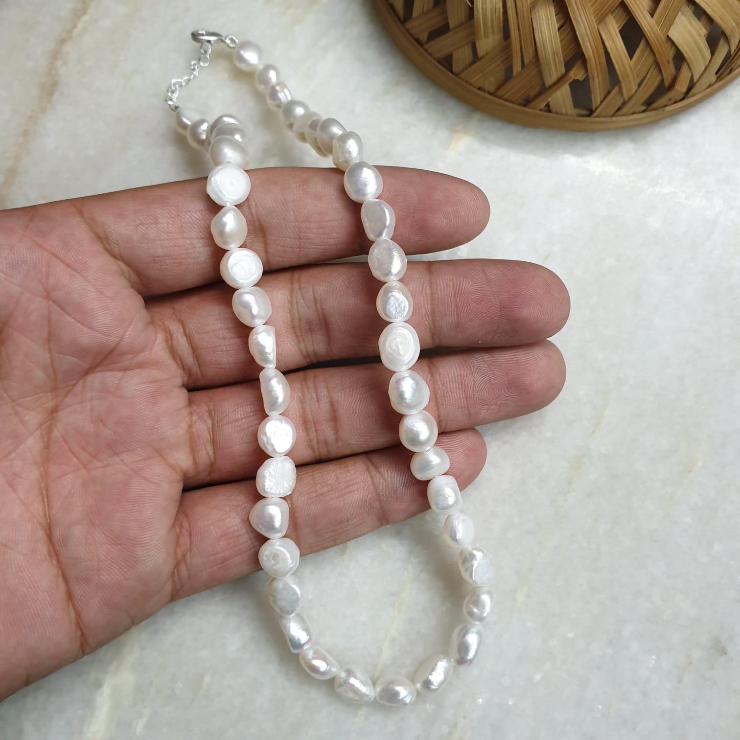 Baroque Pearl Beaded Necklace