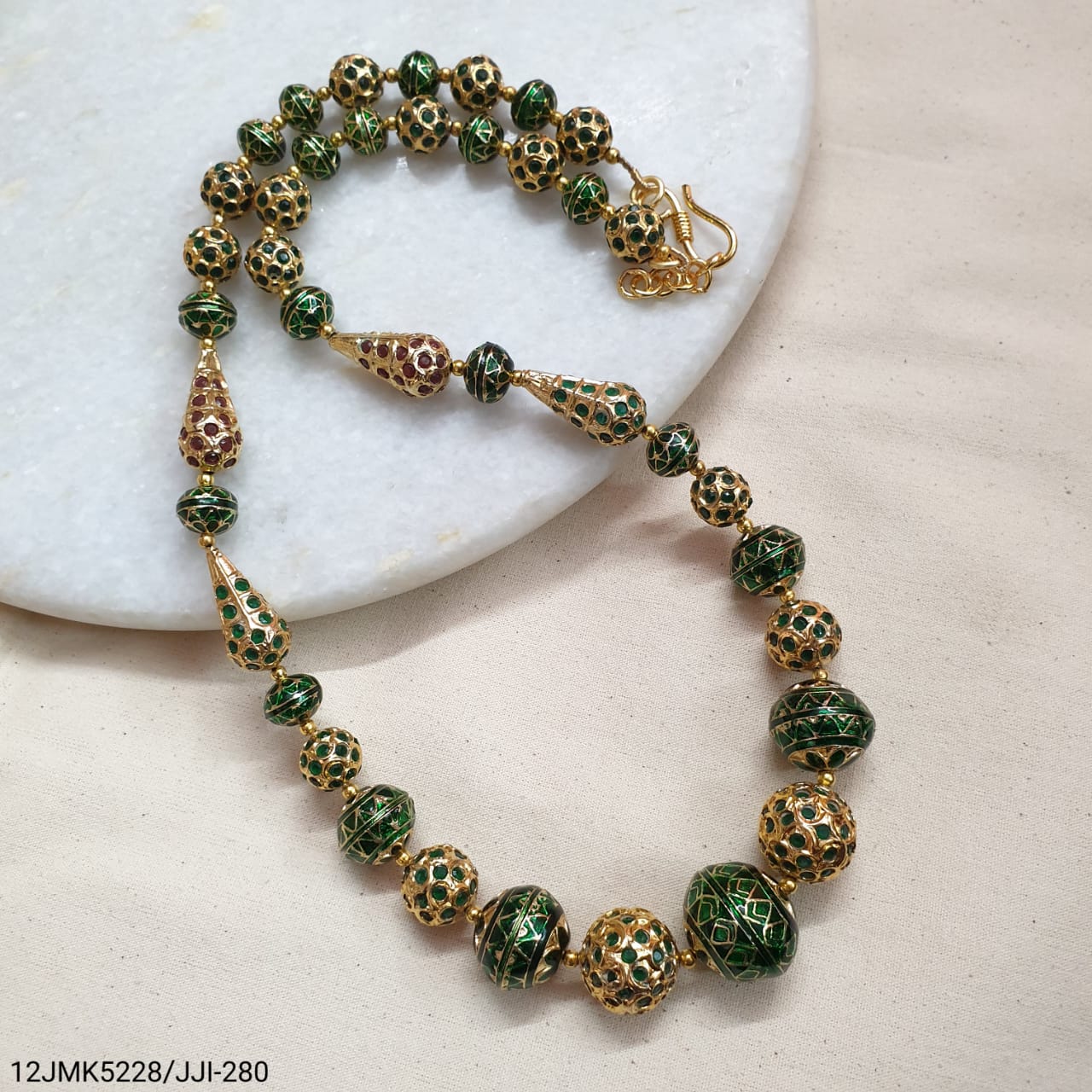 Green Meenakari Jadau Necklace
