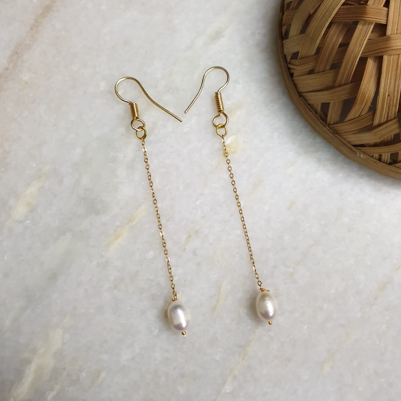 Delicate Baroque Pearl Earrings