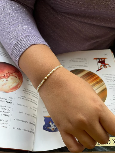 Delicate Small Pearl Beaded Adjustable Bracelet