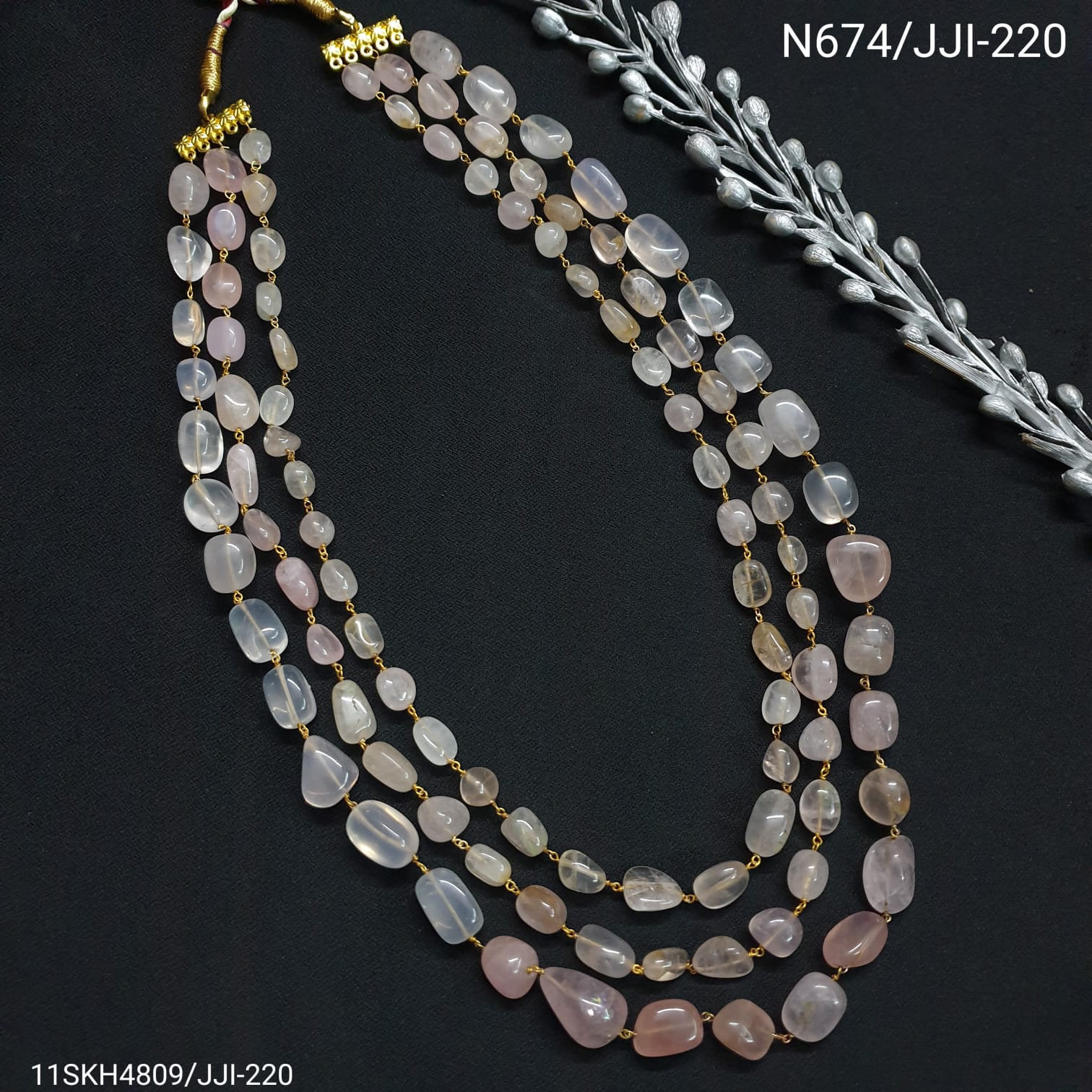 Rose Quartz Beaded Necklace