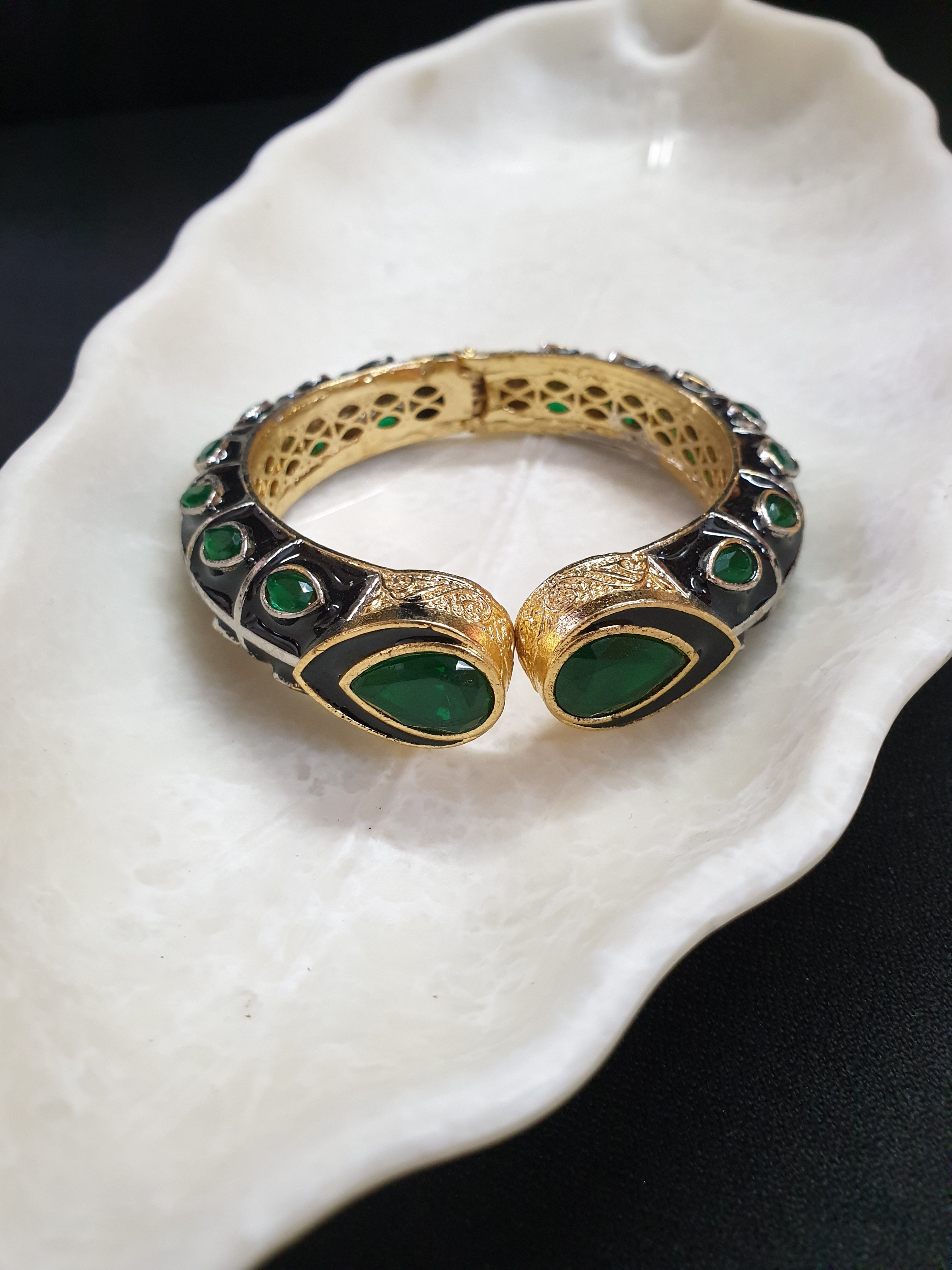 Hinal Antique Stone Bangle