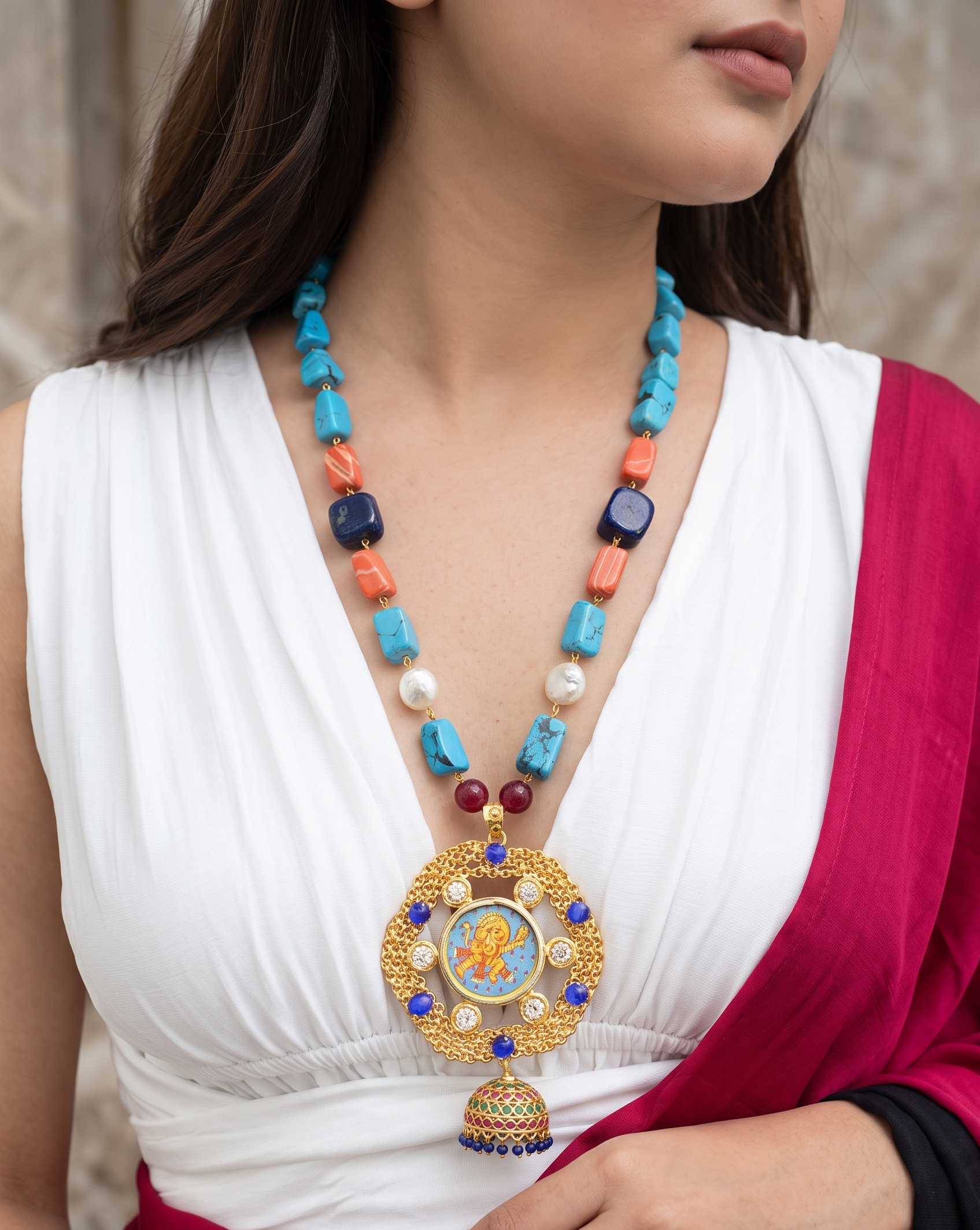 Anjani Turquoise Pendant Necklace