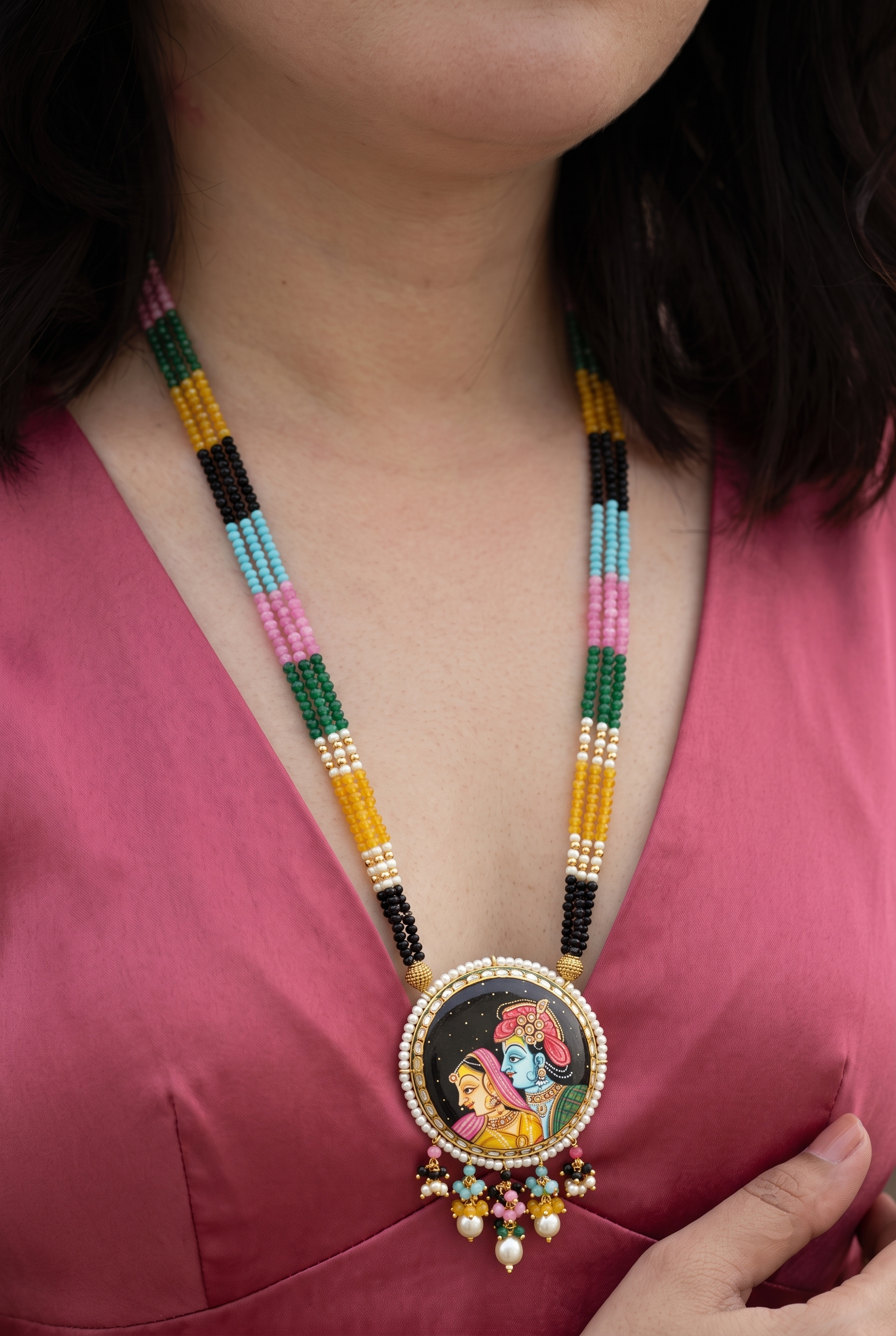 Mirana Radha Krishna Pendant Necklace