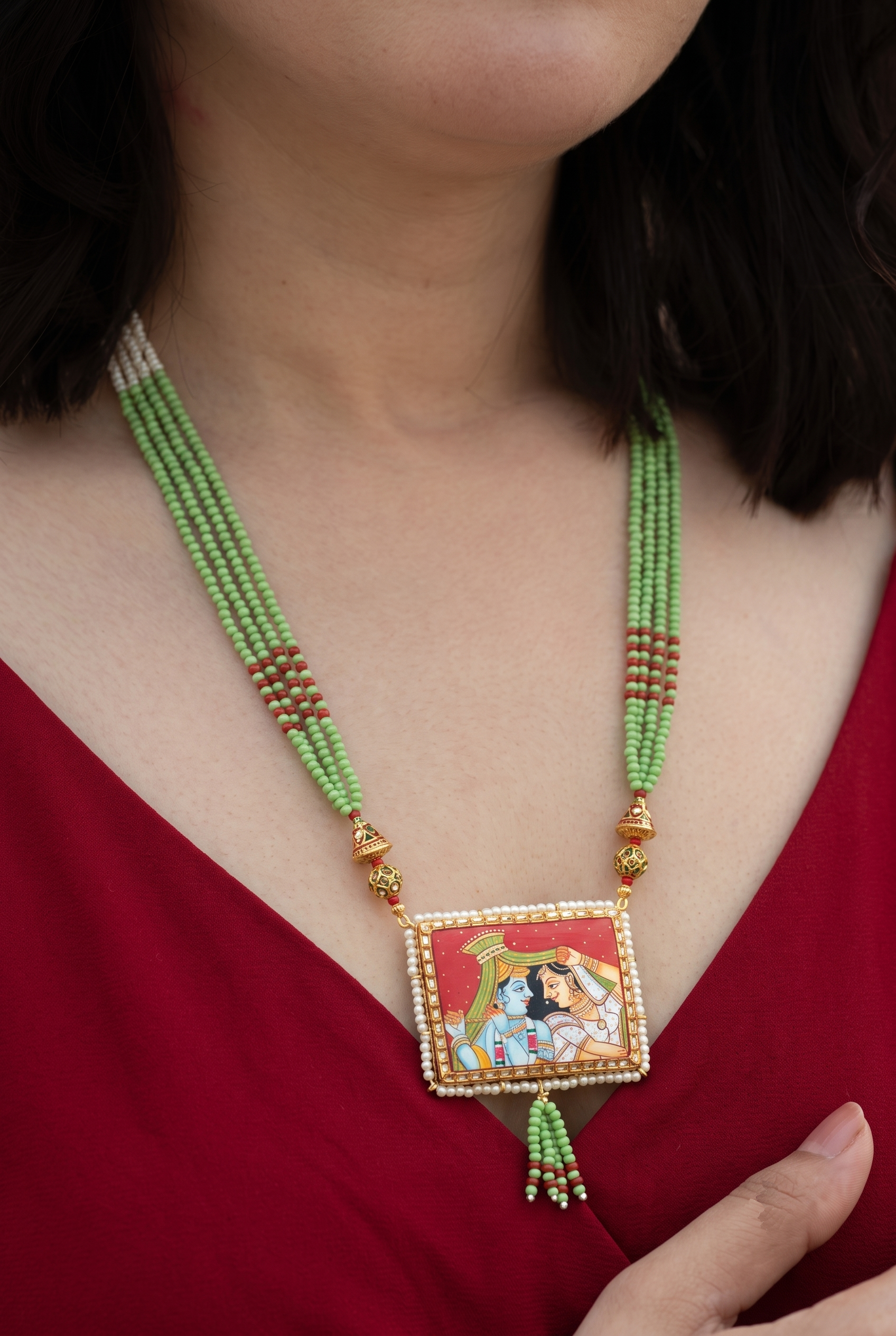Bhumi Radha Krishna Pendant Necklace