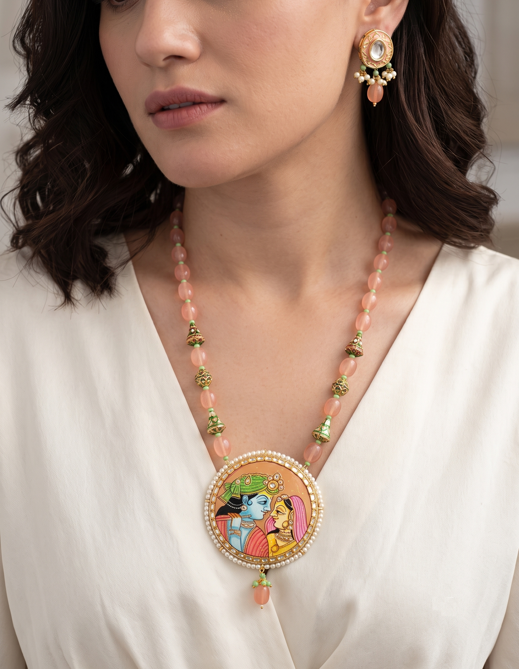 Meet Radha Krishna Pendant Necklace