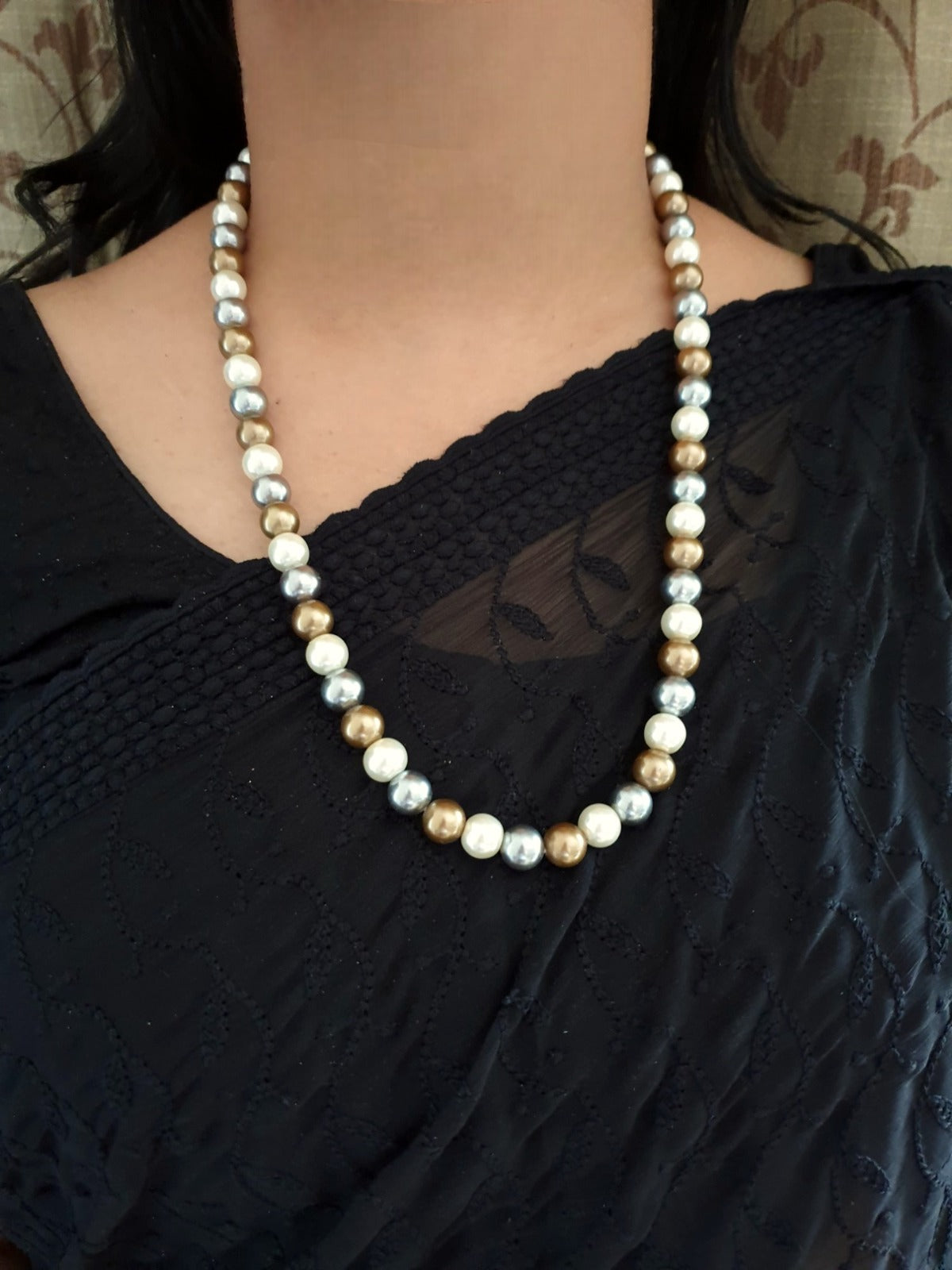 Premium Multicolor Shell Pearl Long Mala