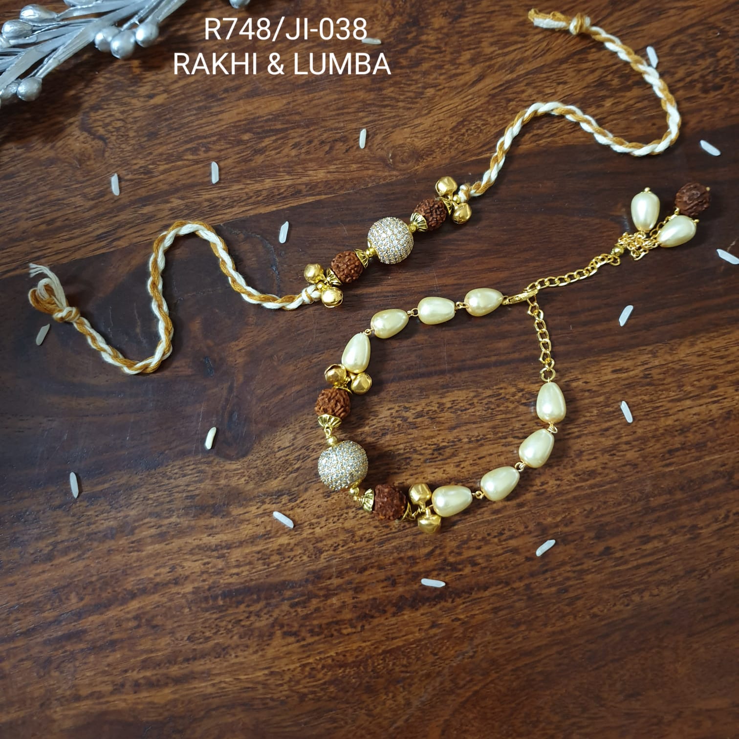 AD Rudraksha Rakhi For Bhaiya Bhabhi