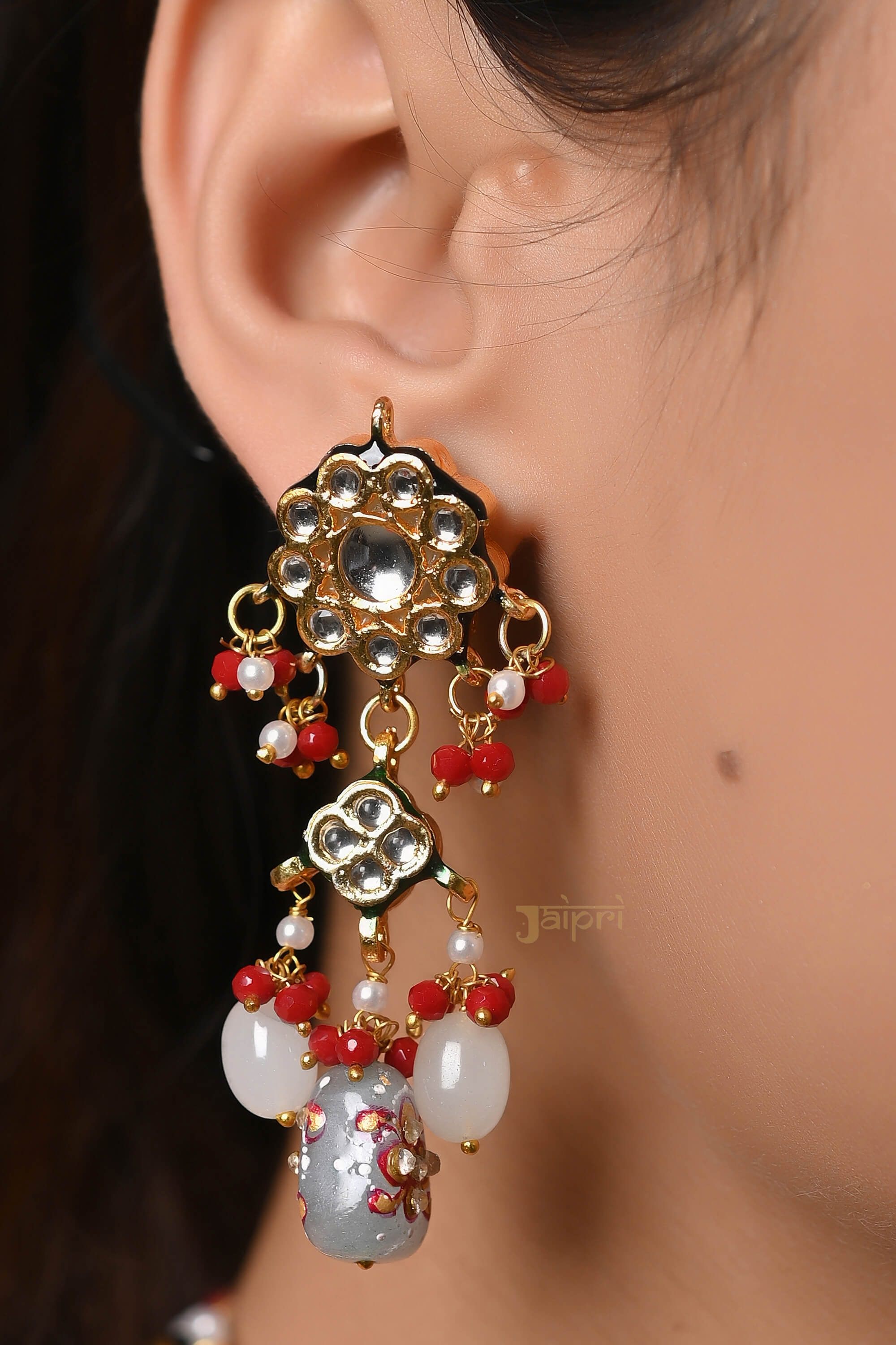 Kundan Meenakari Stone Beading Choker Set