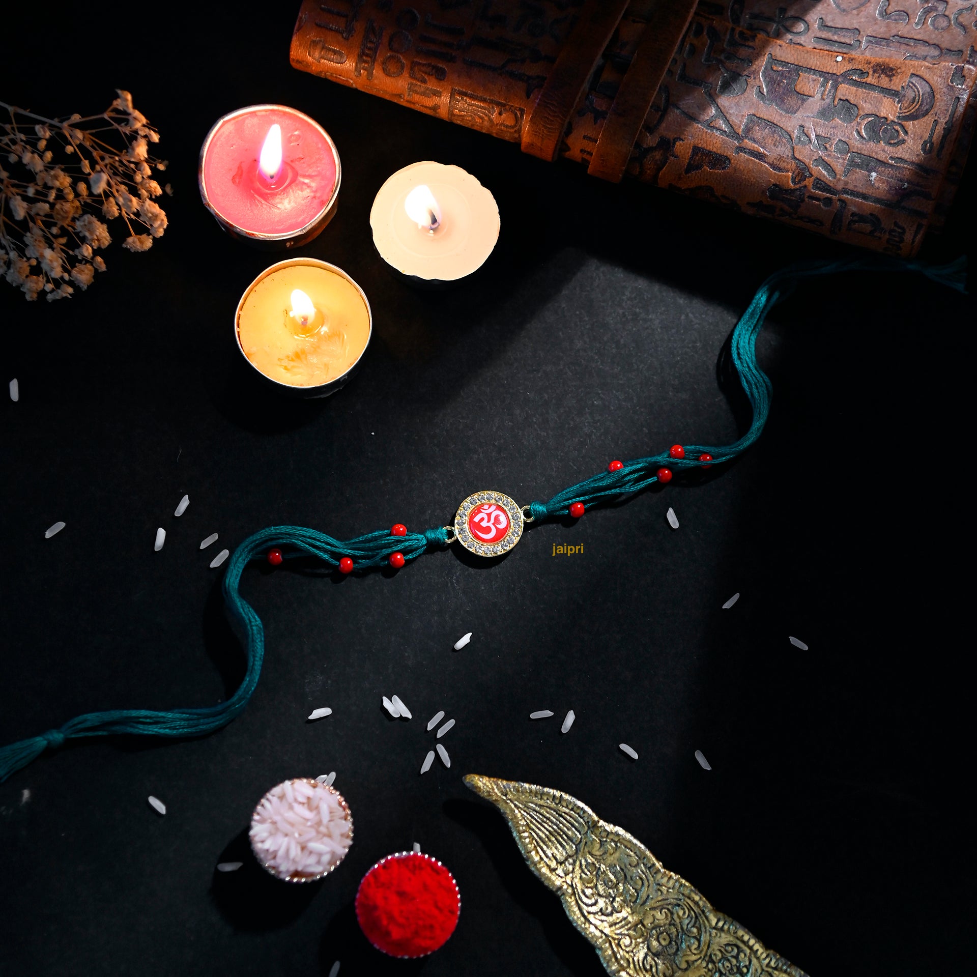 Om Stone Rakhi For Rakshabandhan (Pack of One)