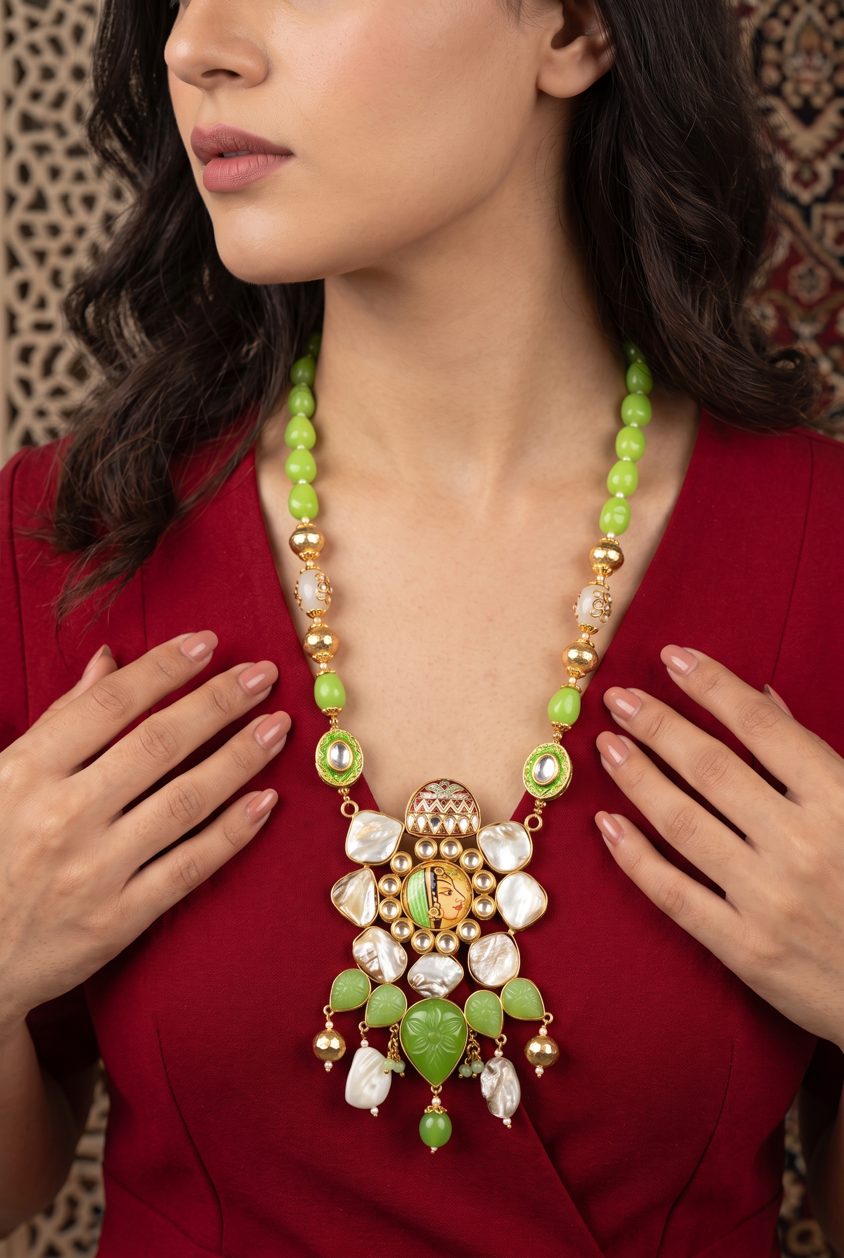 Ranima Green Pendant Necklace