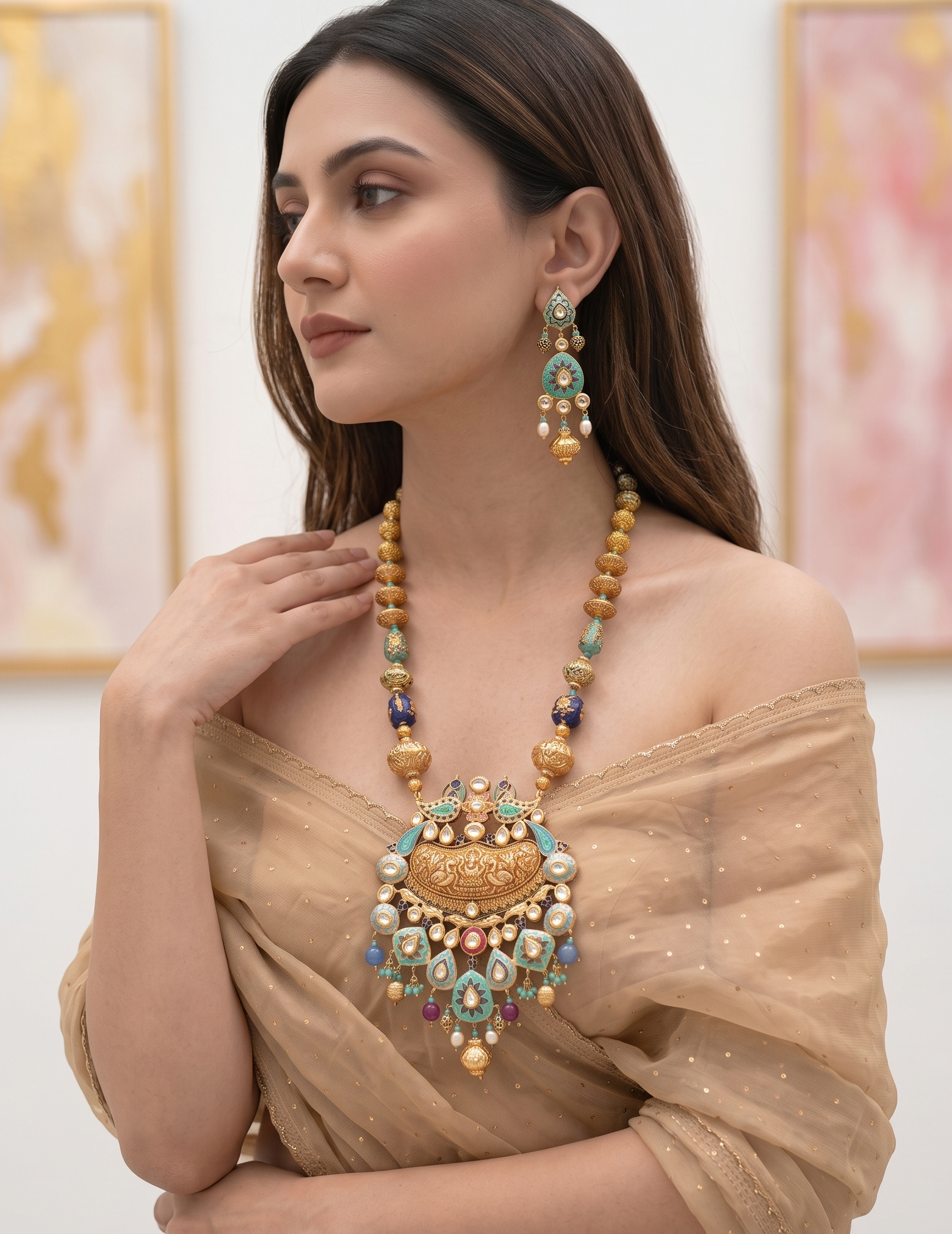 Samantha Temple Fusion Pendant Necklace