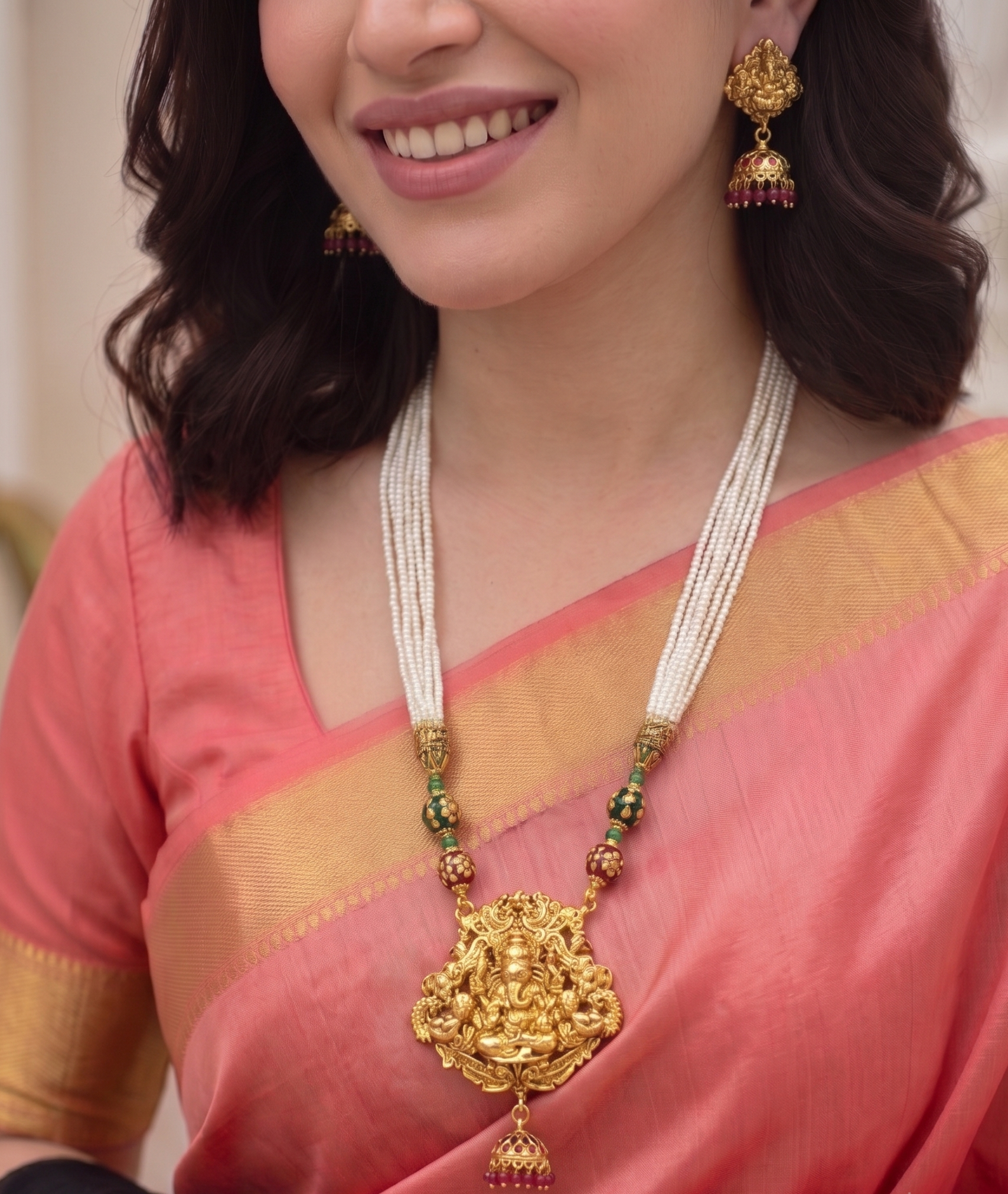 Siddhi Ganesha Temple Pendant Necklace