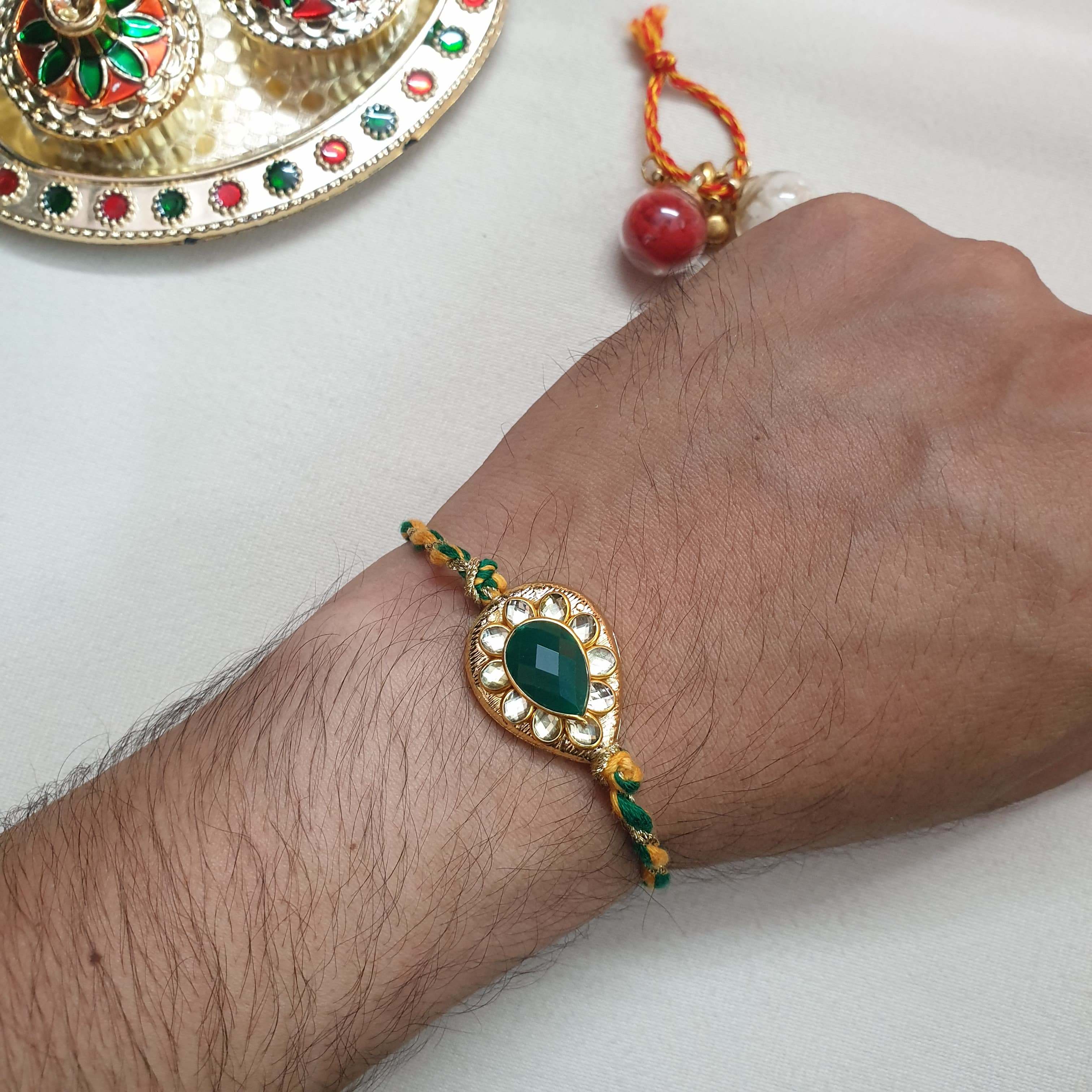 Drop Paachi Kundan Rakhi