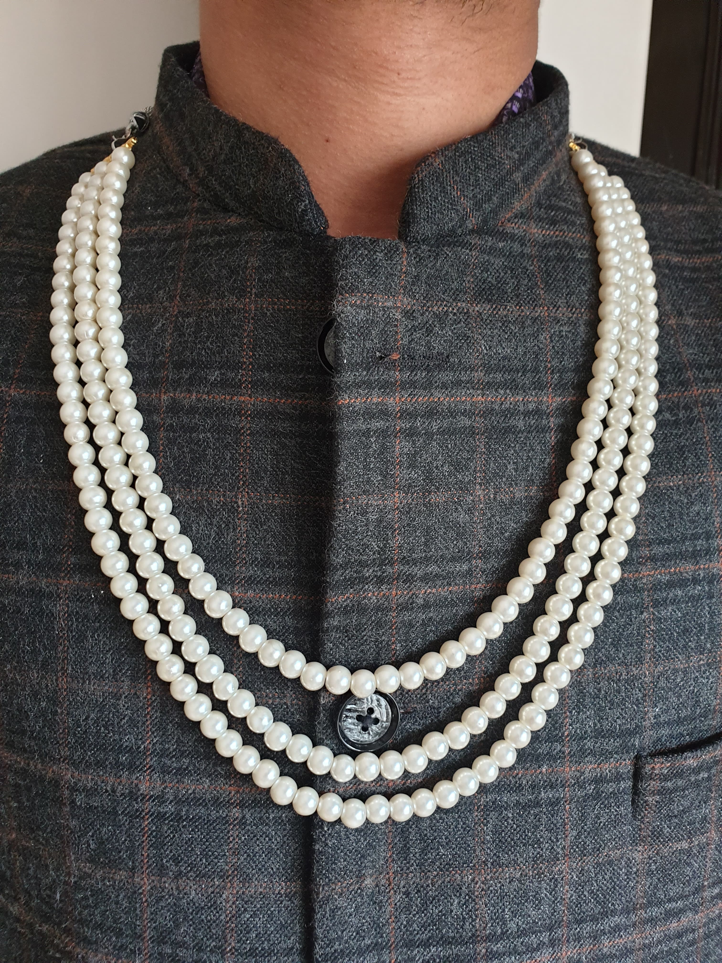 Pearl Beads Groom Necklace Set