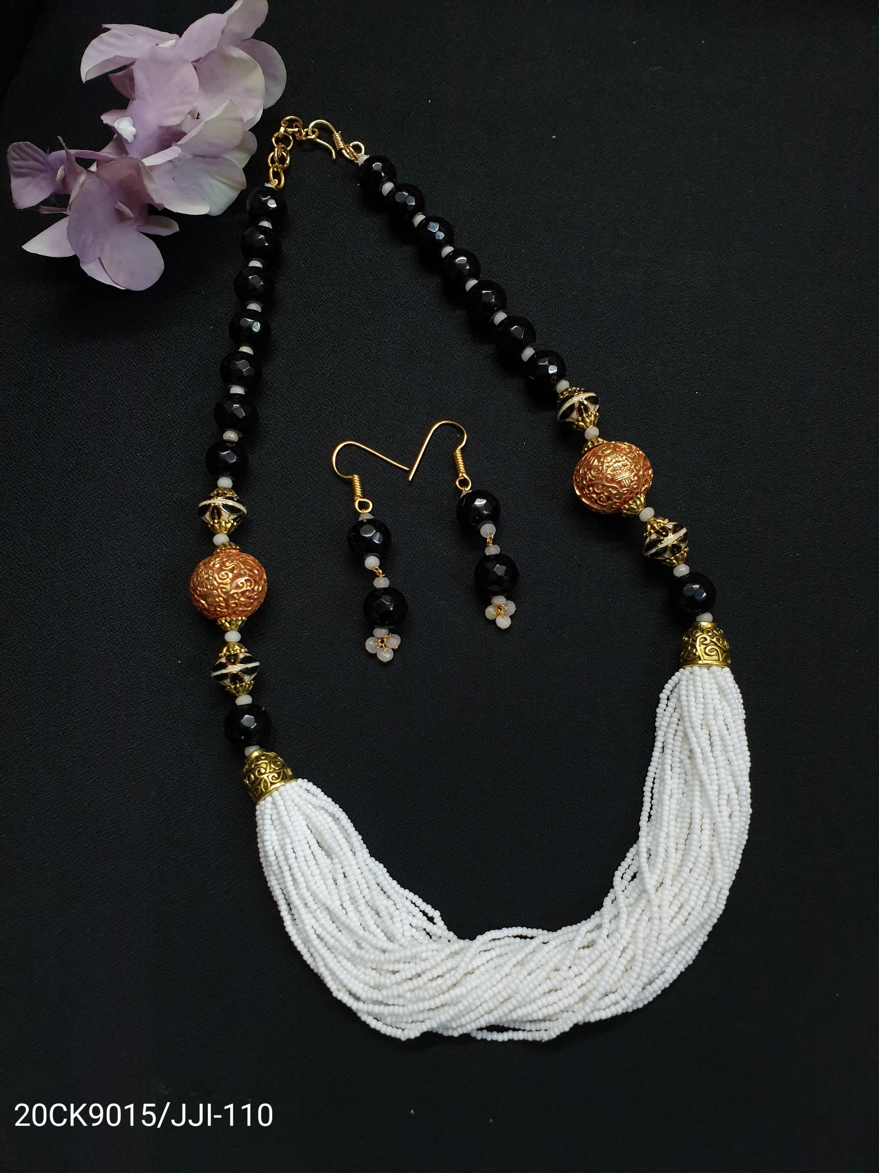 Pearl Seed Bead Necklace Set