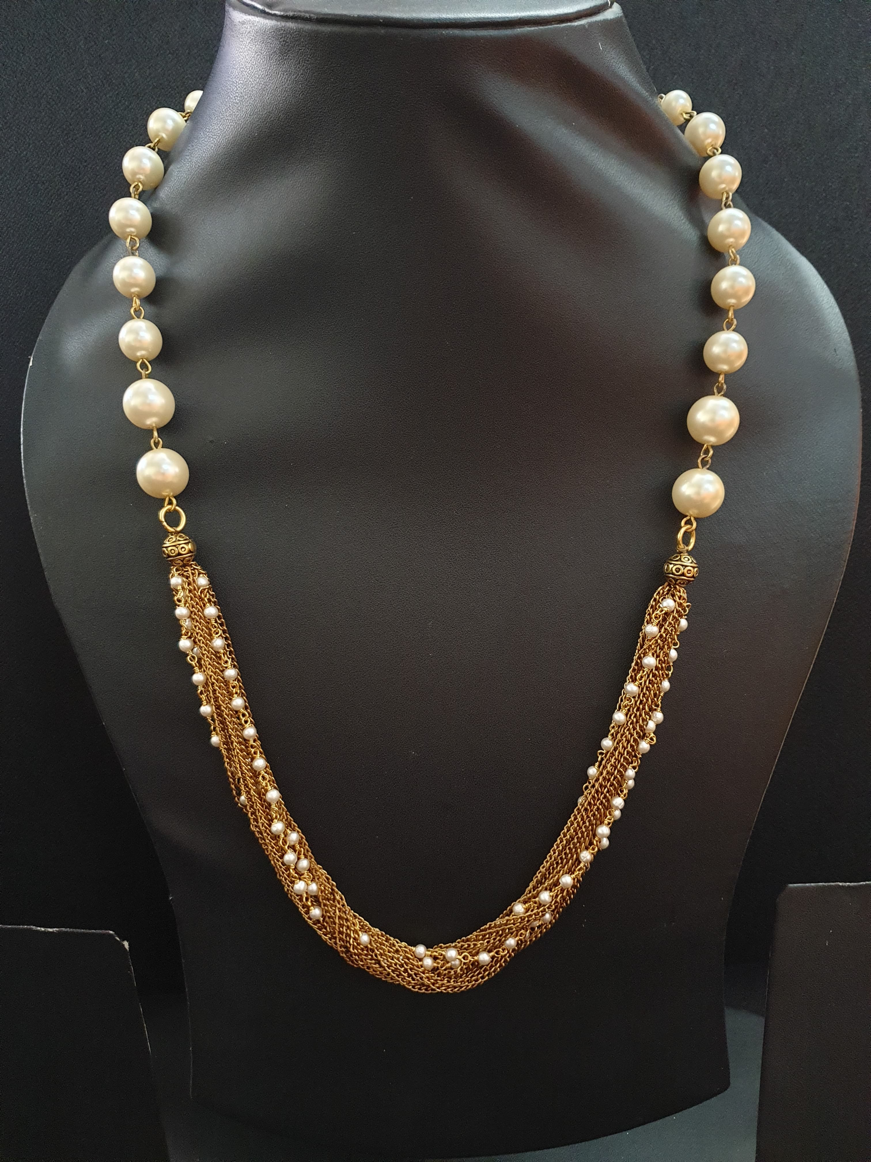 Pearl Chain Necklace Set