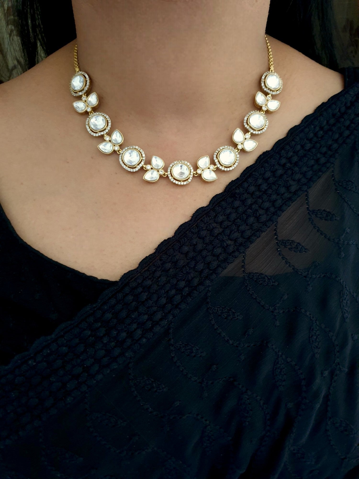 Polki American Diamond Necklace