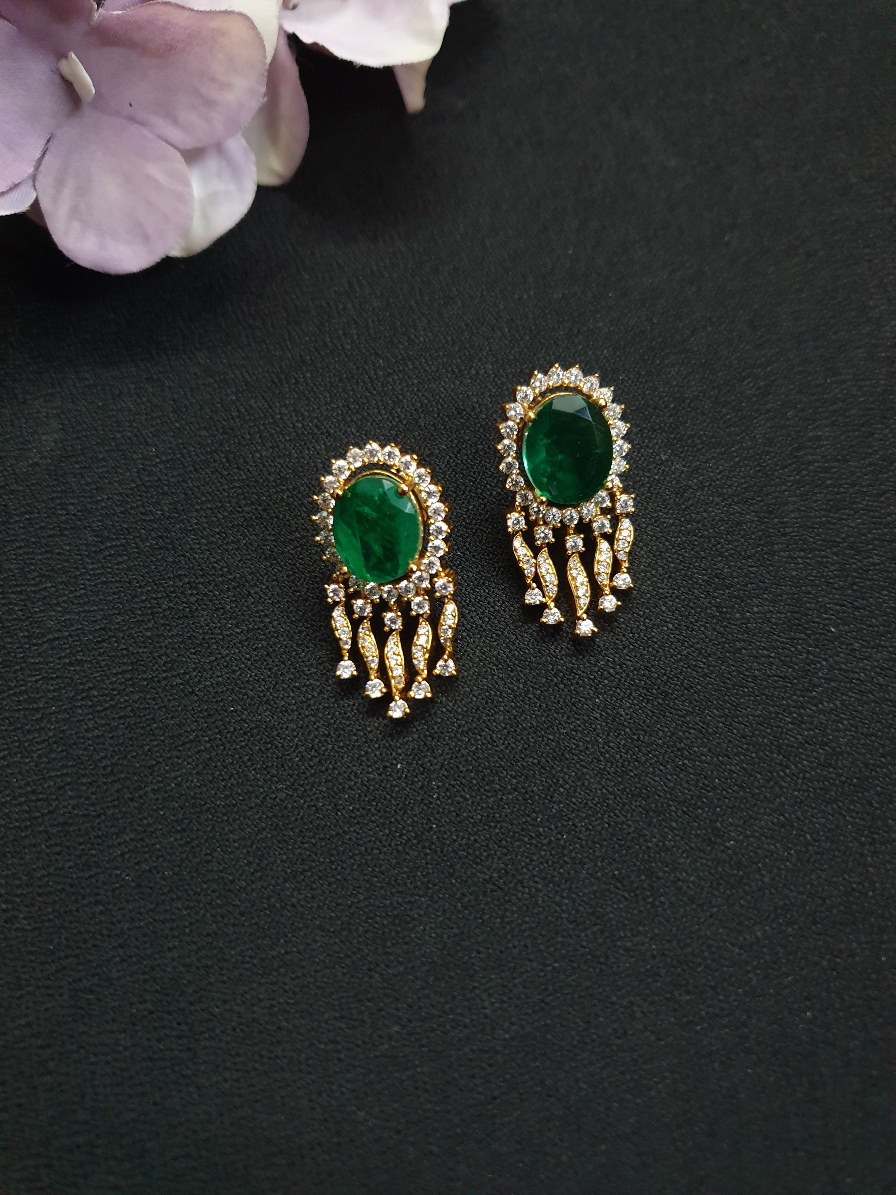 Emerald Victorian Earrings