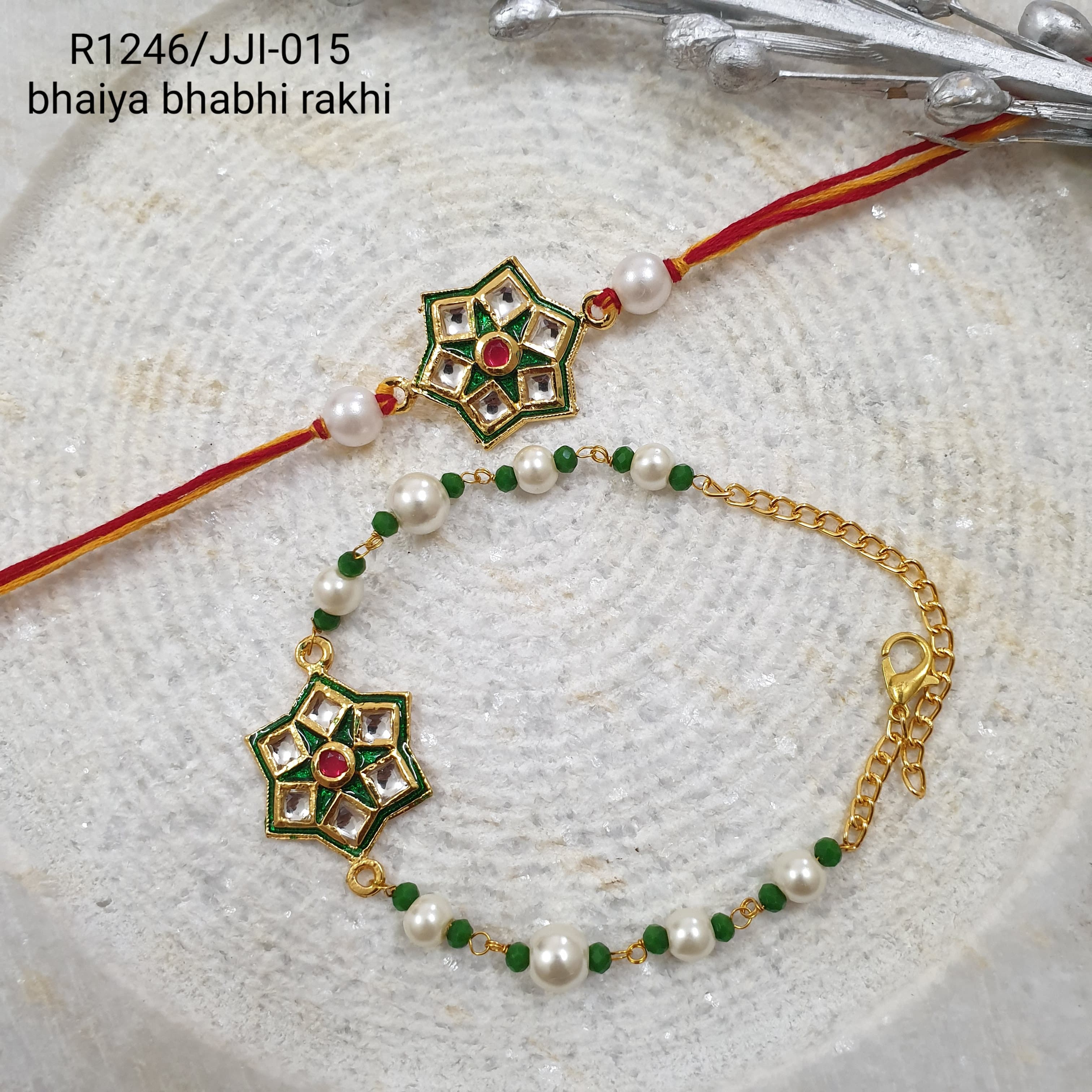 Star Meenakari Rakhi Set For Rakshabandhan