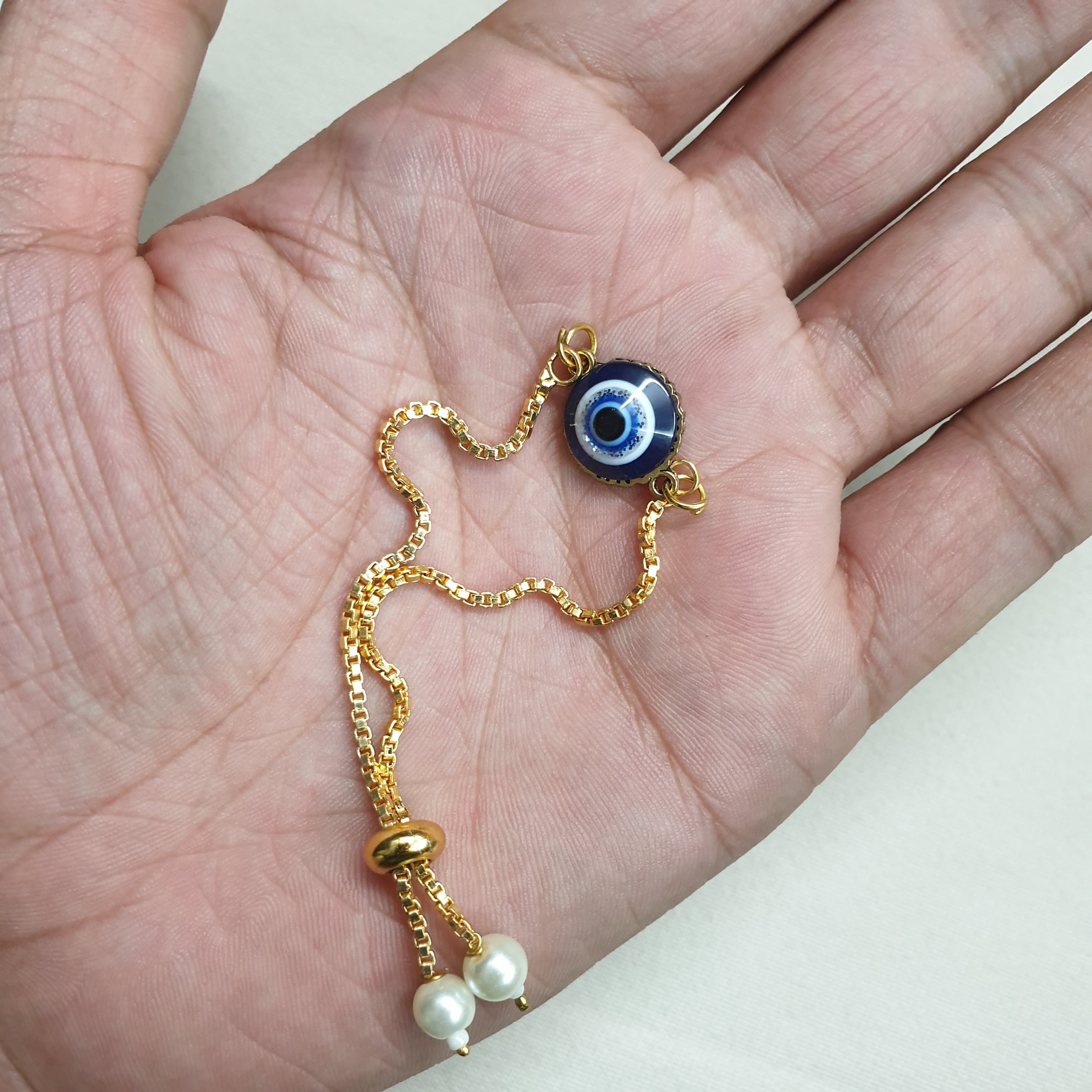 Round Adjustable Evil Eye Rakhi