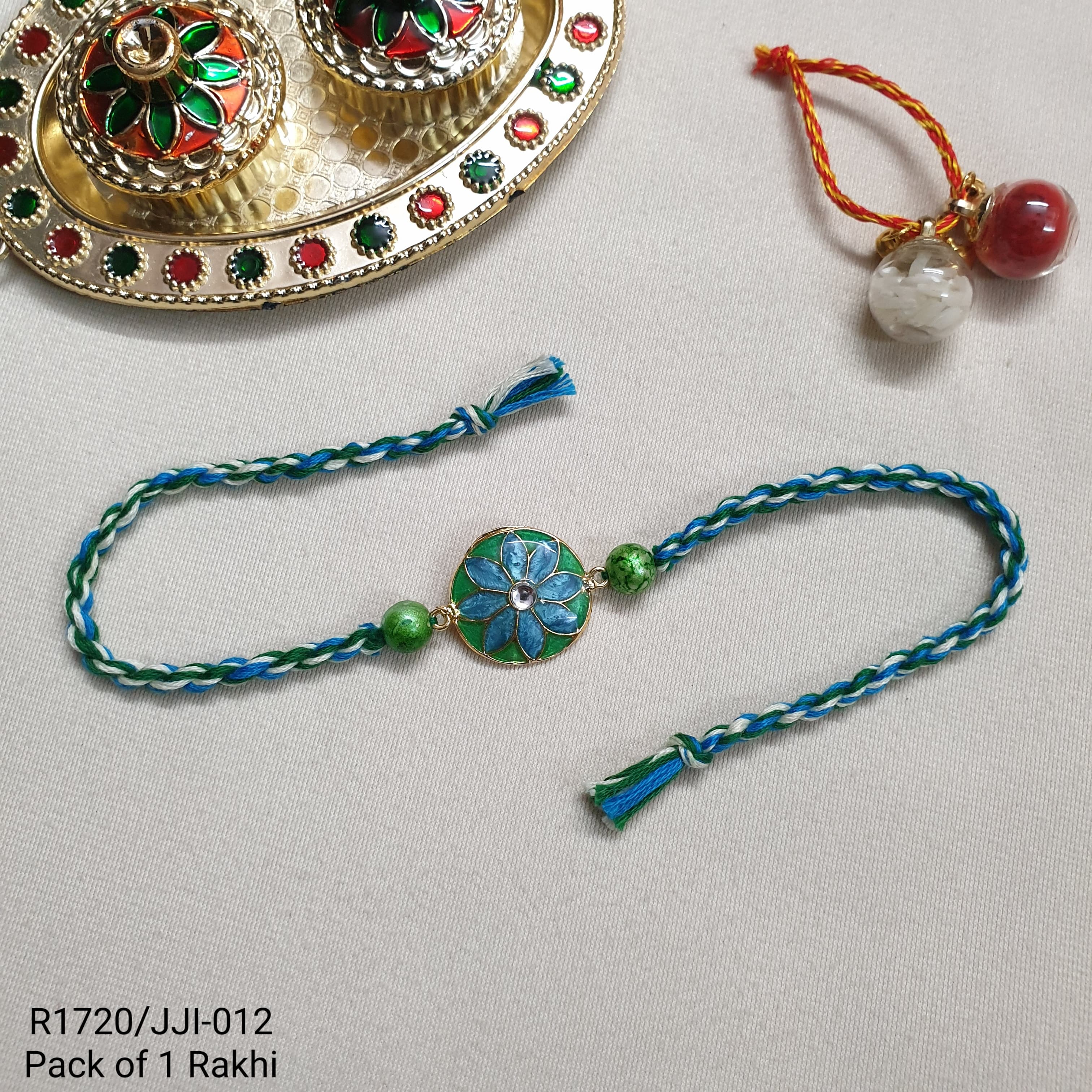 Blue Enamel Rakhi