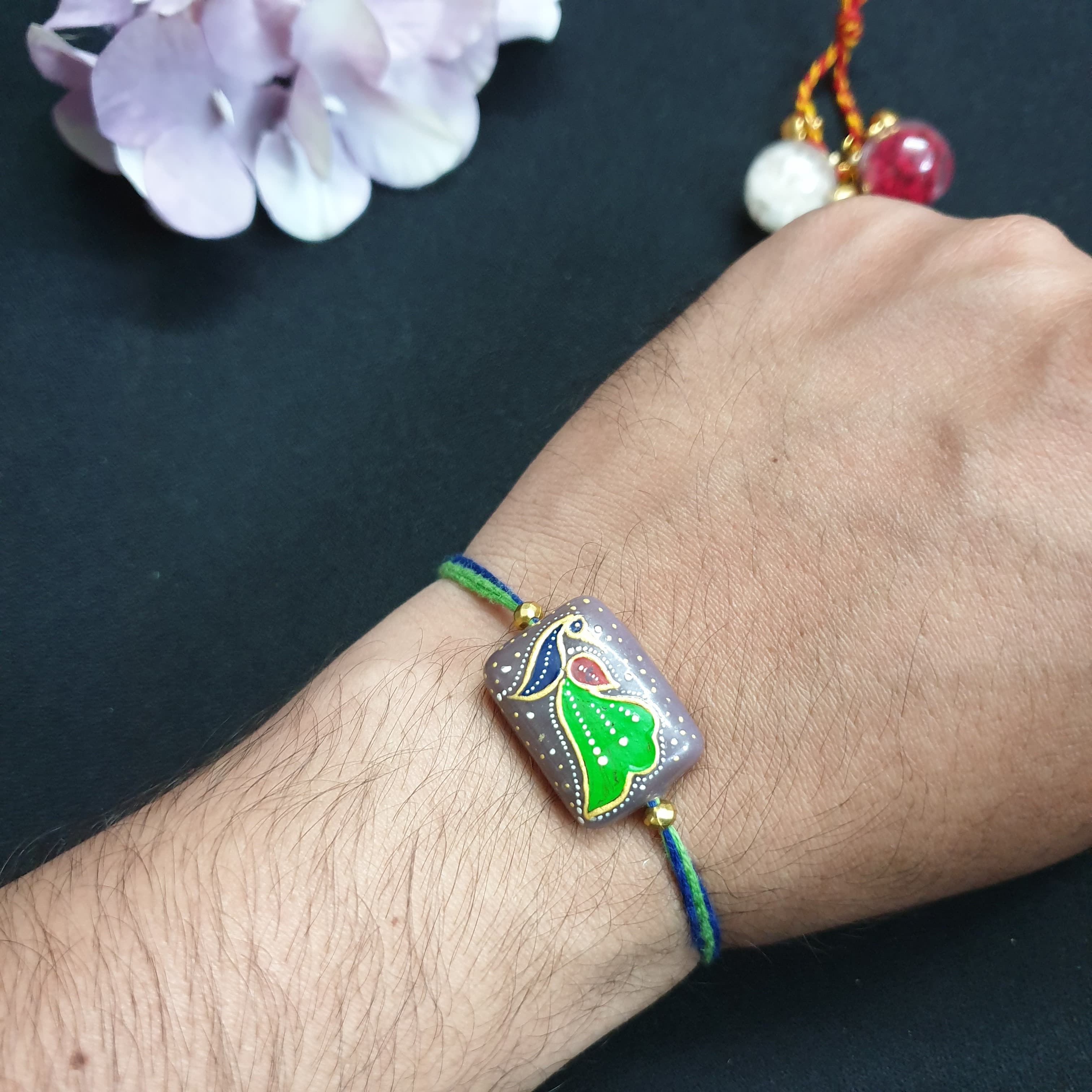 Purple Peacock Rakhi (Pack of One)