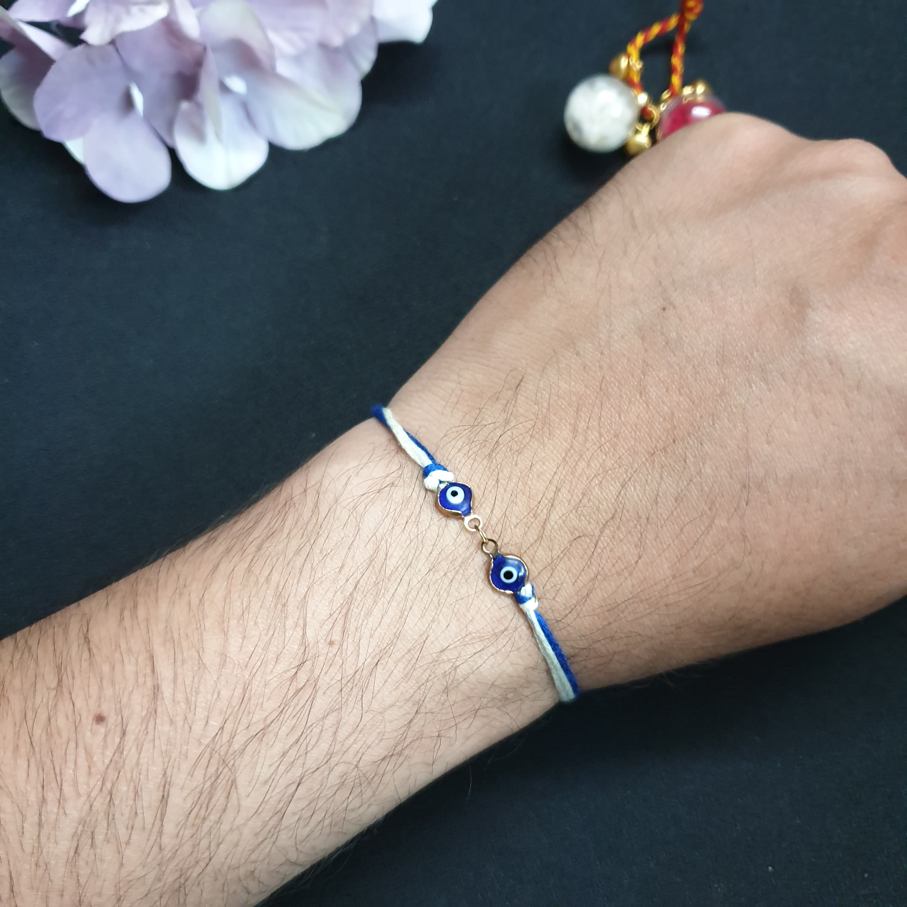 Blue Evil Eye Minimal Rakhi (Pack of One)