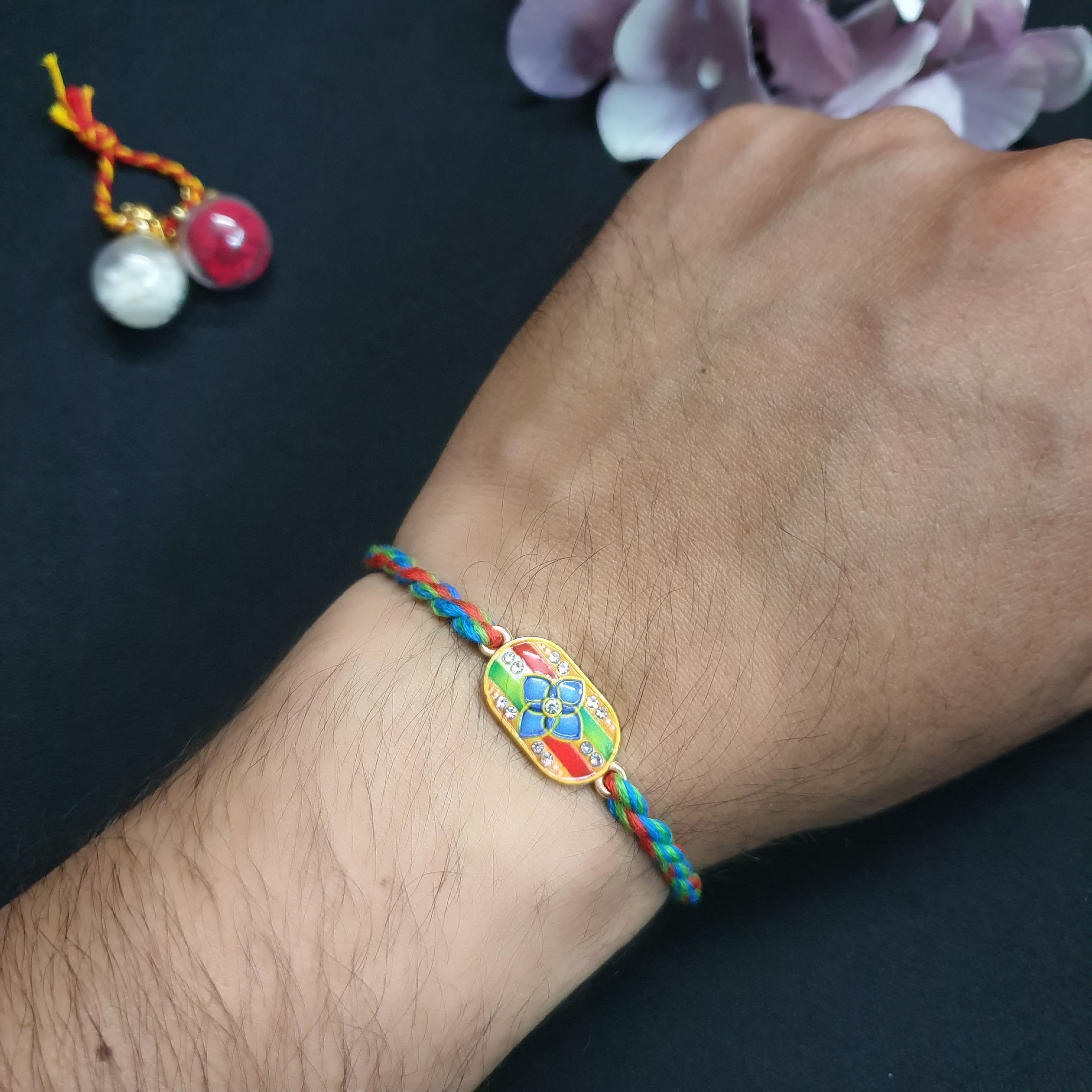 Multi Floral Rakhi For Rakshabandhan