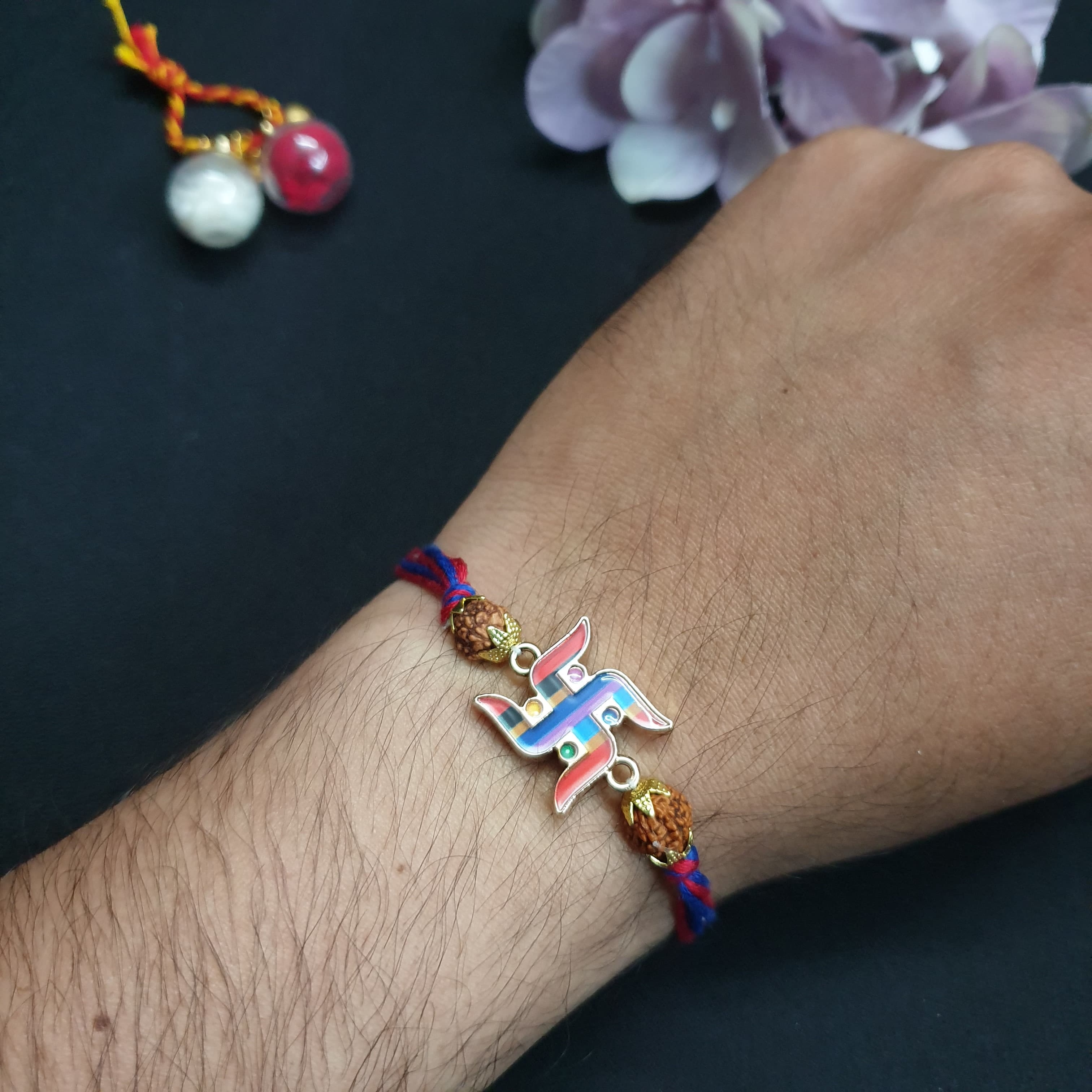 Swastik Rudraksha Rakhi For Rakshabandhan