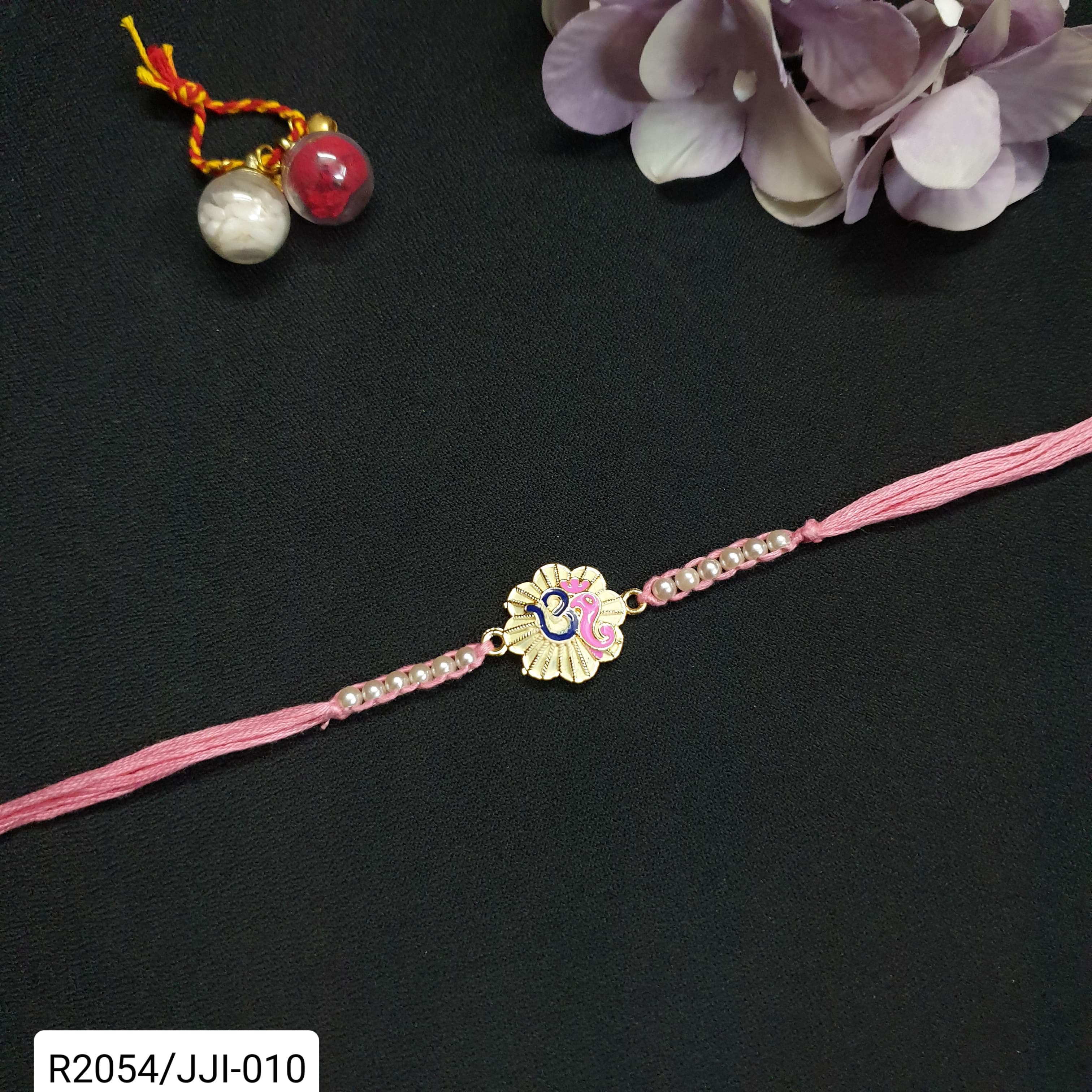 Om Pearl Beaded Rakhi For Rakshabandhan