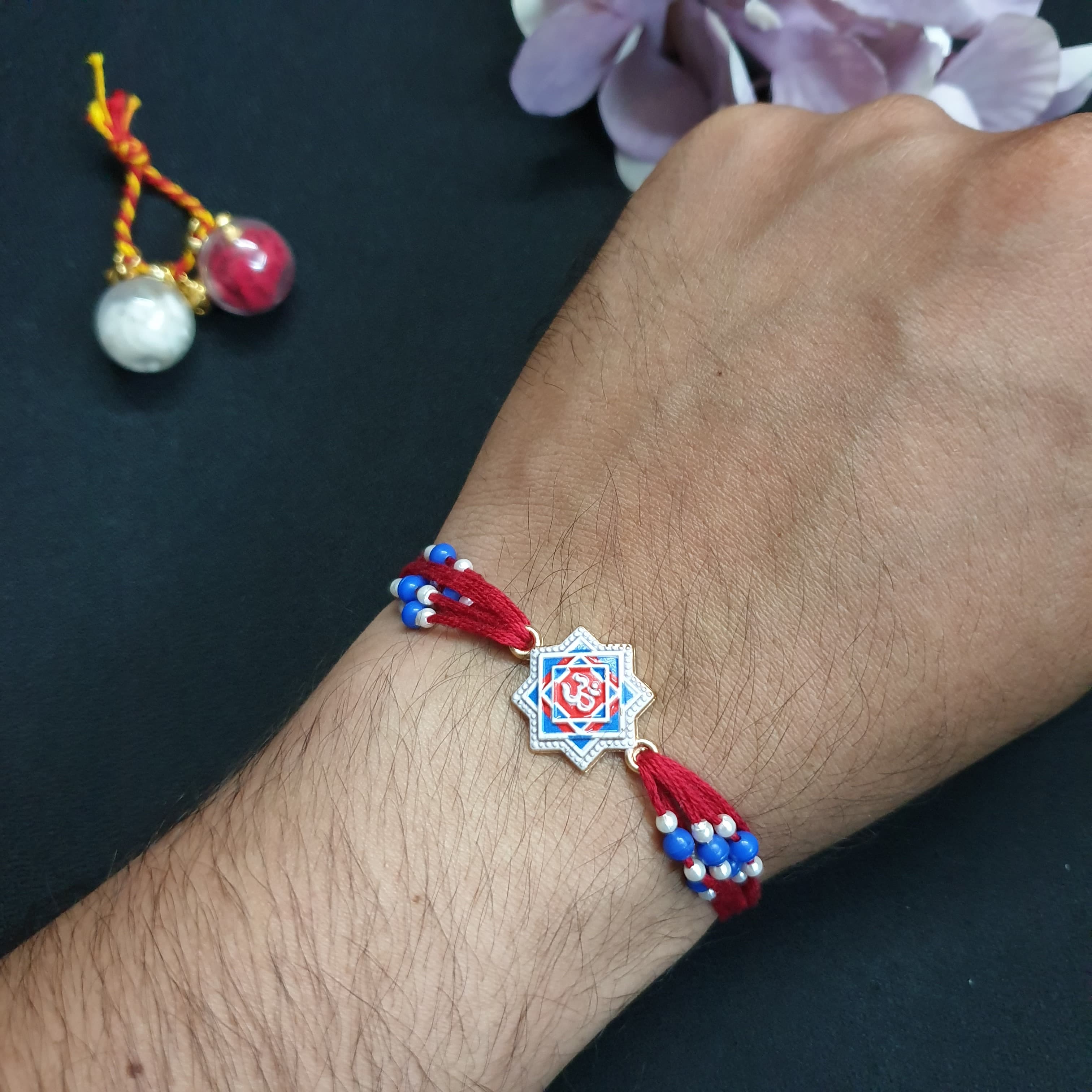 Om Beaded Rakhi For Rakshabandhan