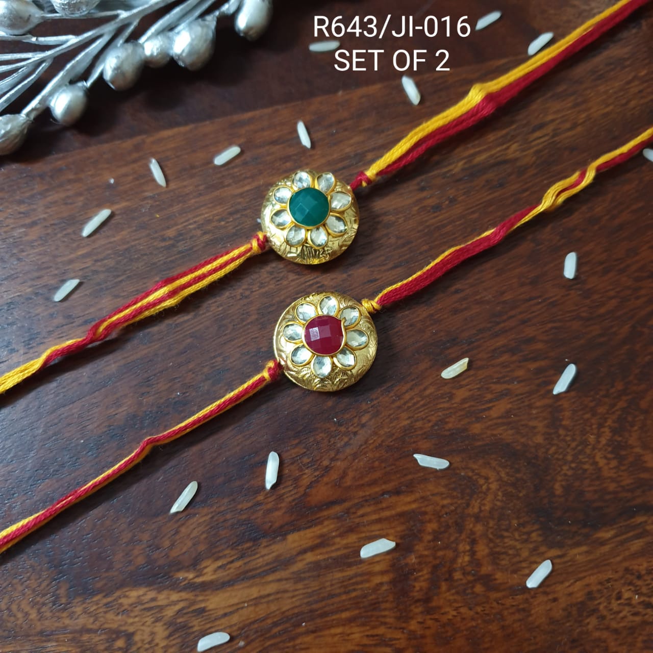 Paachi Kundan Rakhi For Rakshabandhan (Pack Of Two)