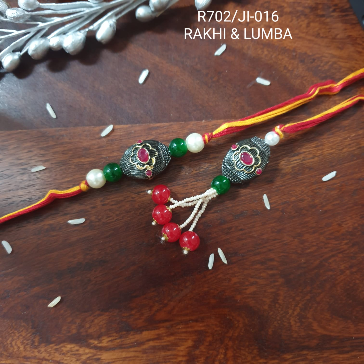 Antique Bhaiya Bhabhi Rakhi Lumba Set