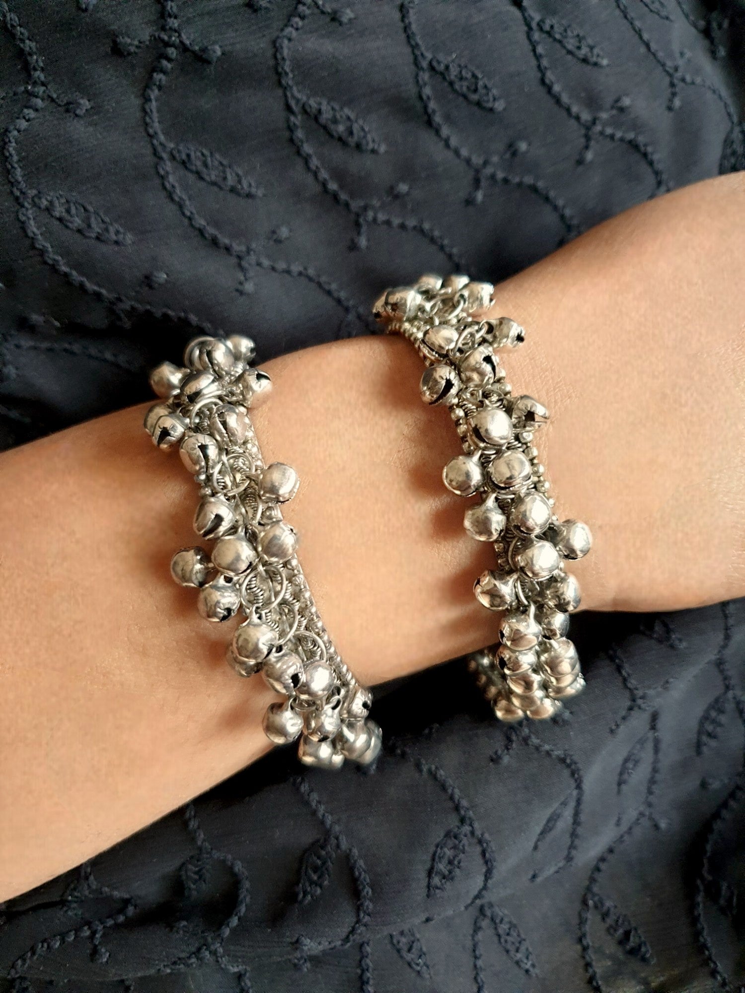 Antique Ghungroo Oxidised Bangles