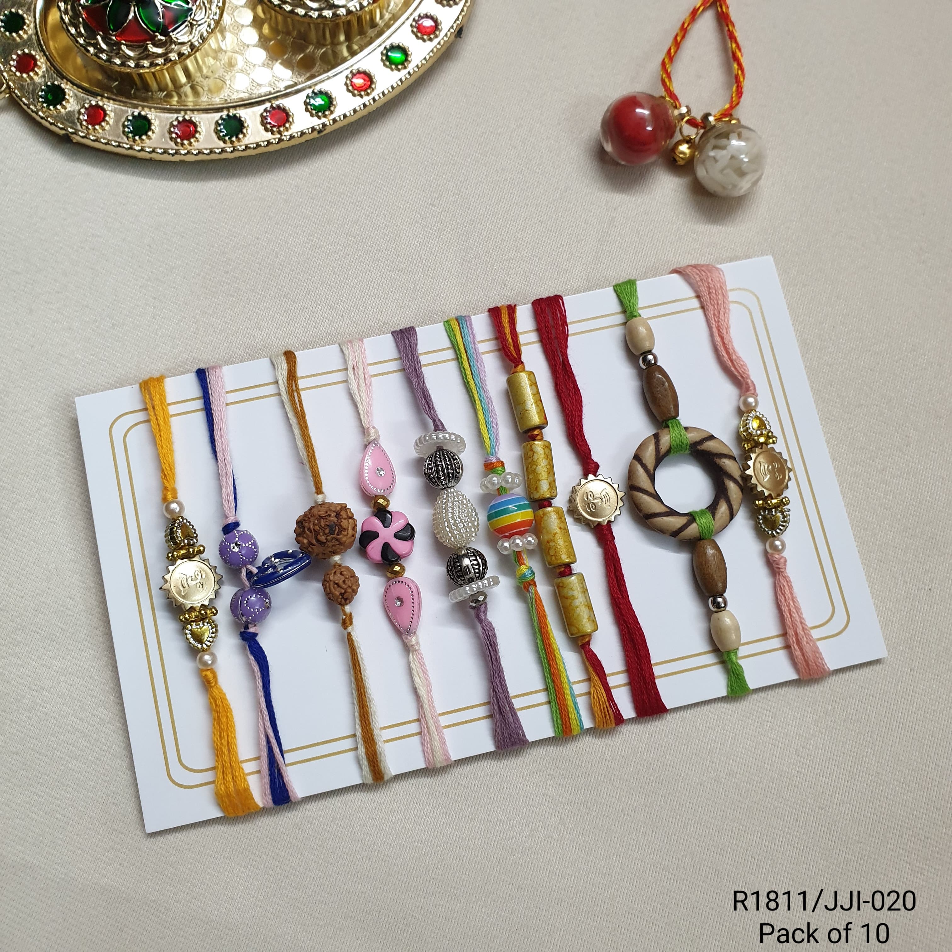Beaded Rakhi (Pack of Ten)