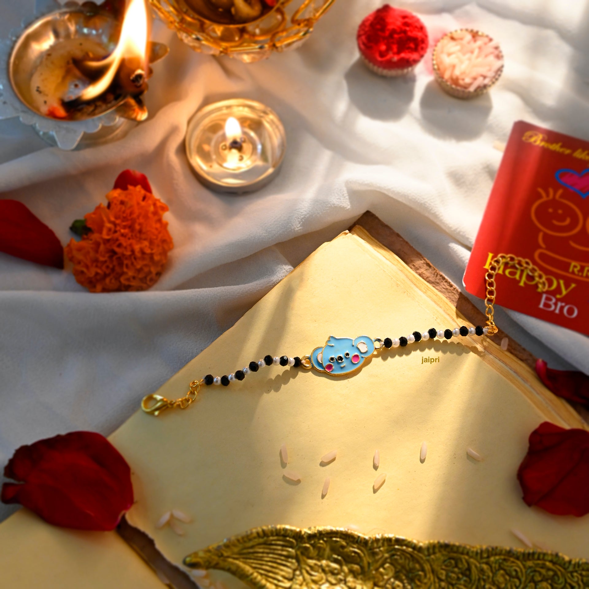 Blue Bear Nazariya Rakhi For Kids