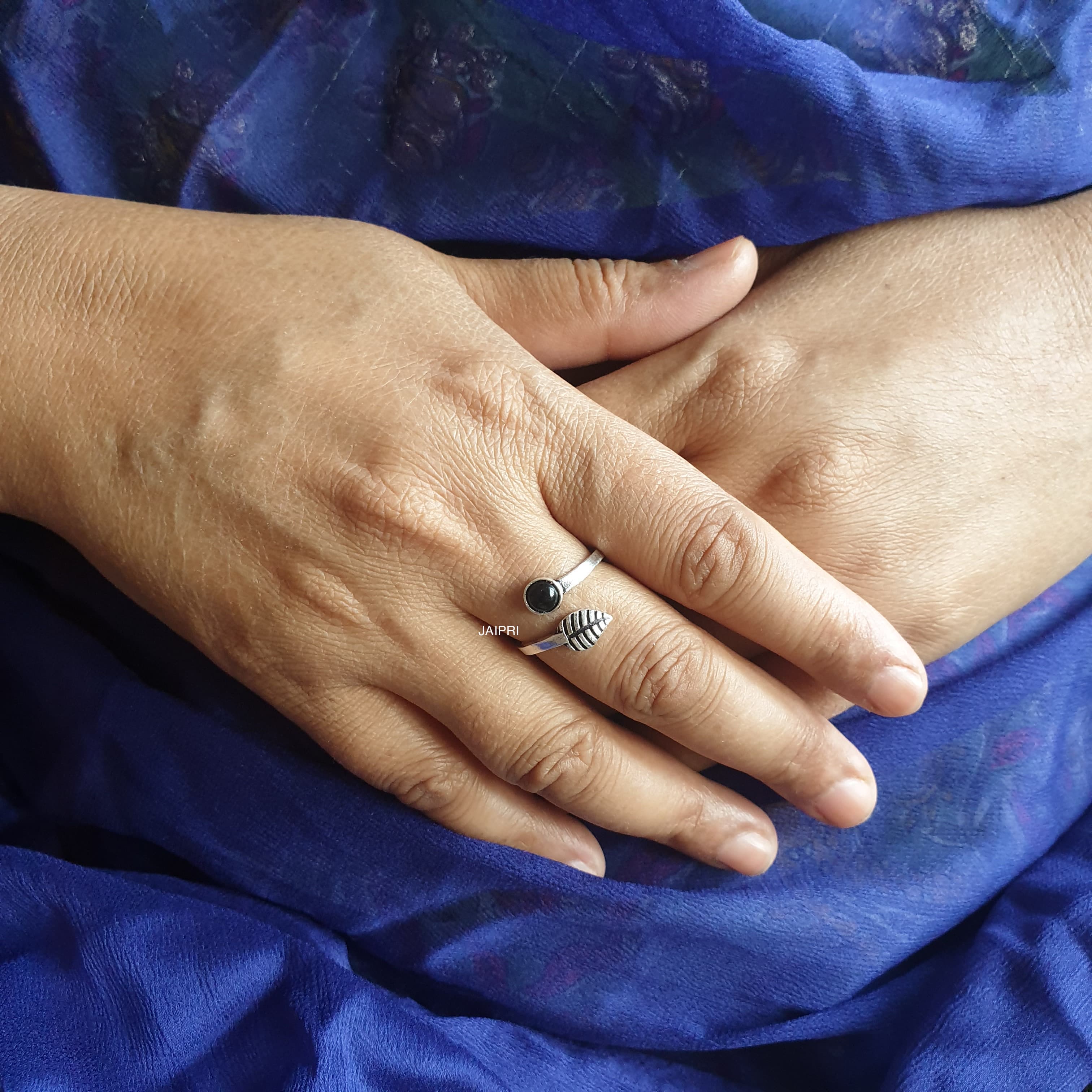 Black Onyx Stone Adjustable Handmade Ring