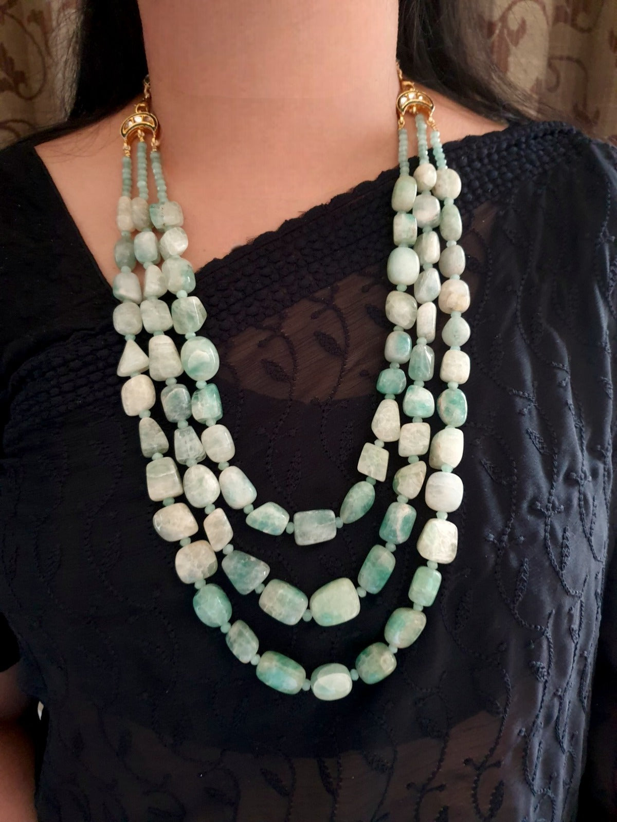Emerald Semi Precious Stone Necklace