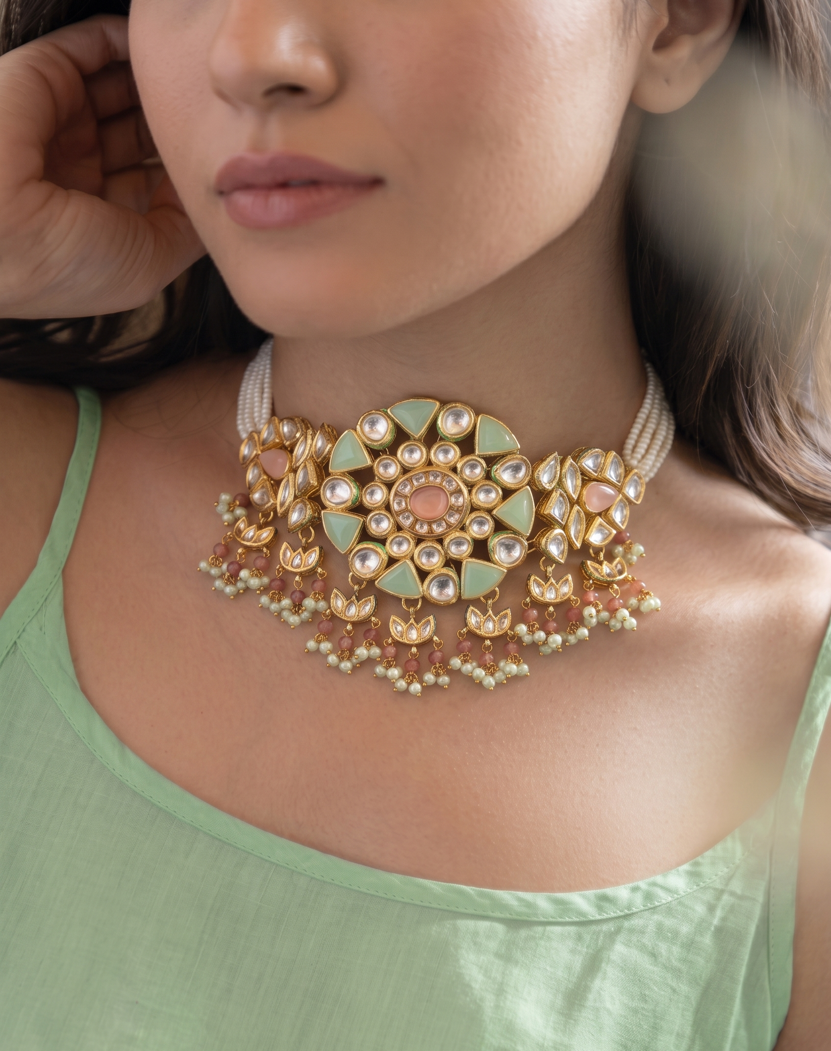 Ariya Kundan Choker Necklace