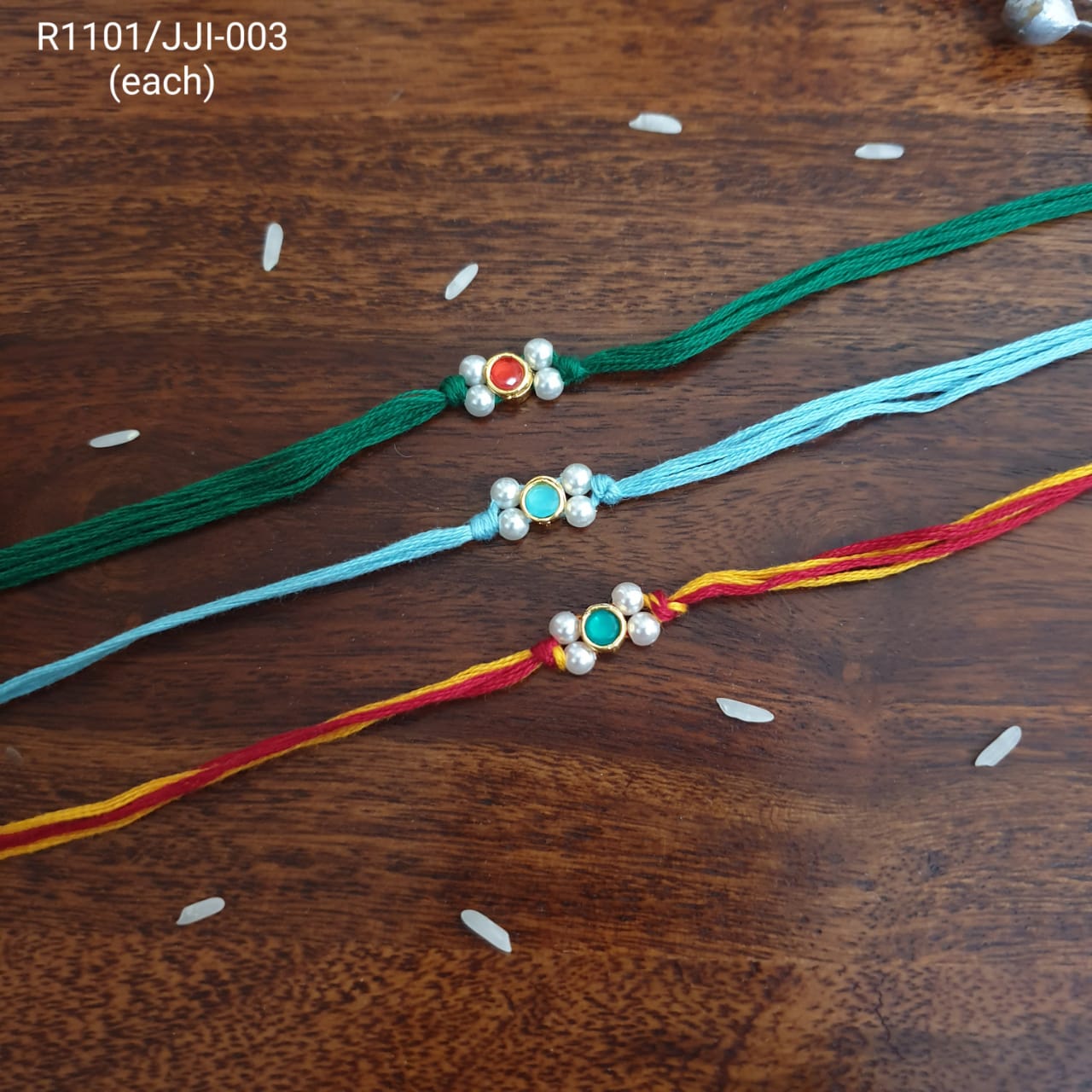 Colorful Stone Rakhi For Rakshabandhan (Pack Of Three)