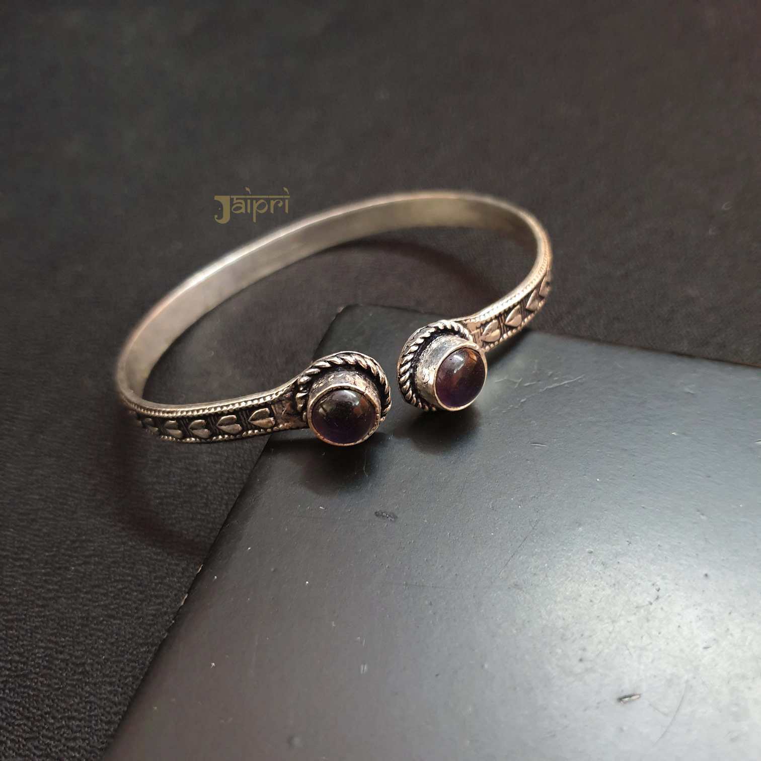 Purple Stone Cuff Bangle