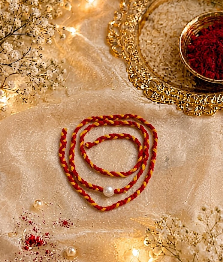 Multi Moli Pearl Braided Rakhi