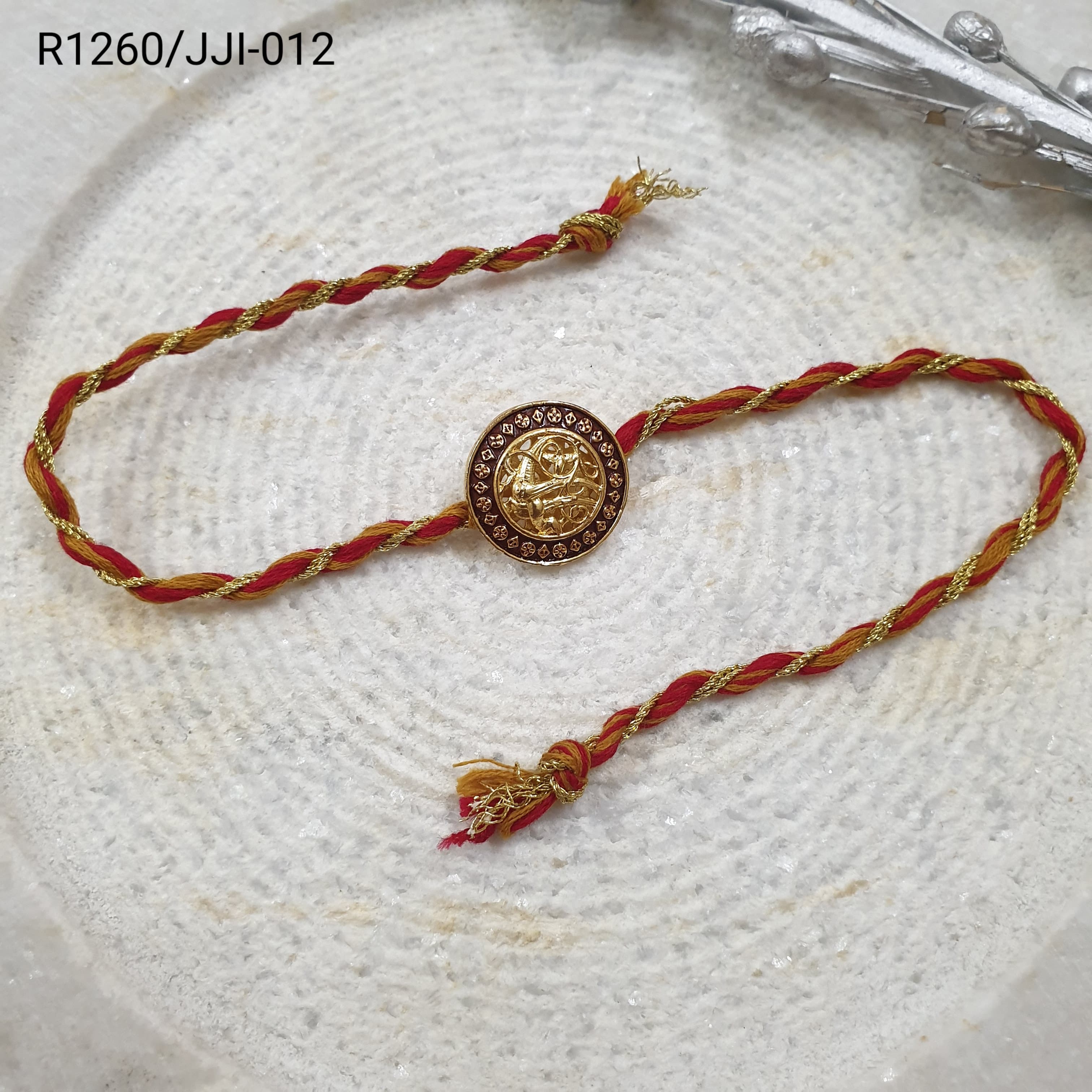 Gold Tone Designer Rakhi