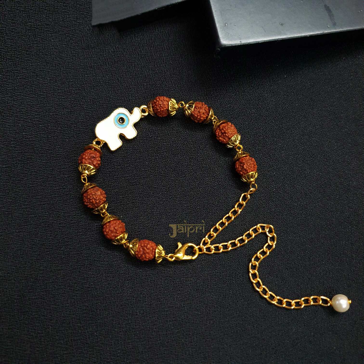 Adorable Elephant Evil Eye Stone Bracelet